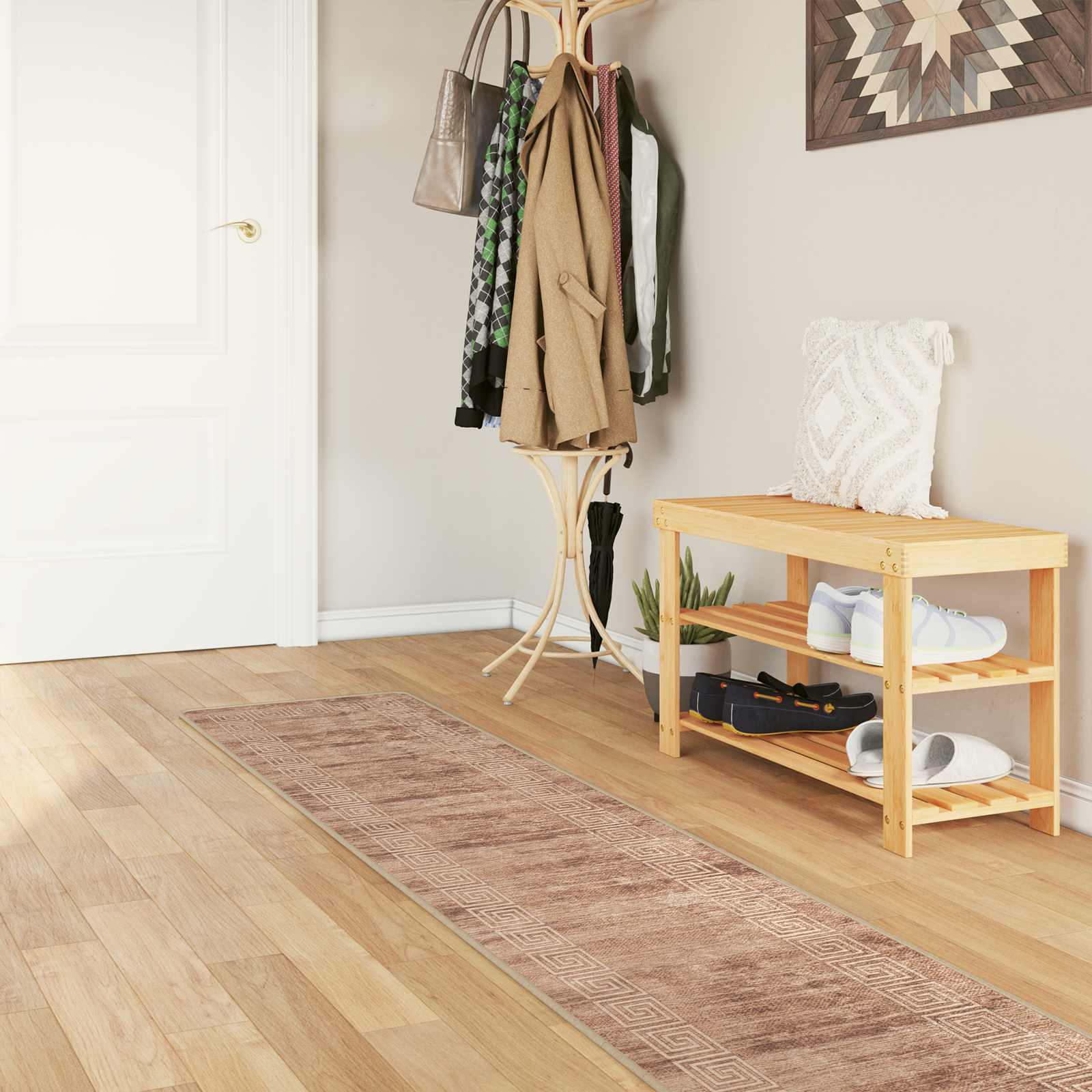 Vaip Rätikutoru MARSA Beež ja kuldne 50 x 250 cm