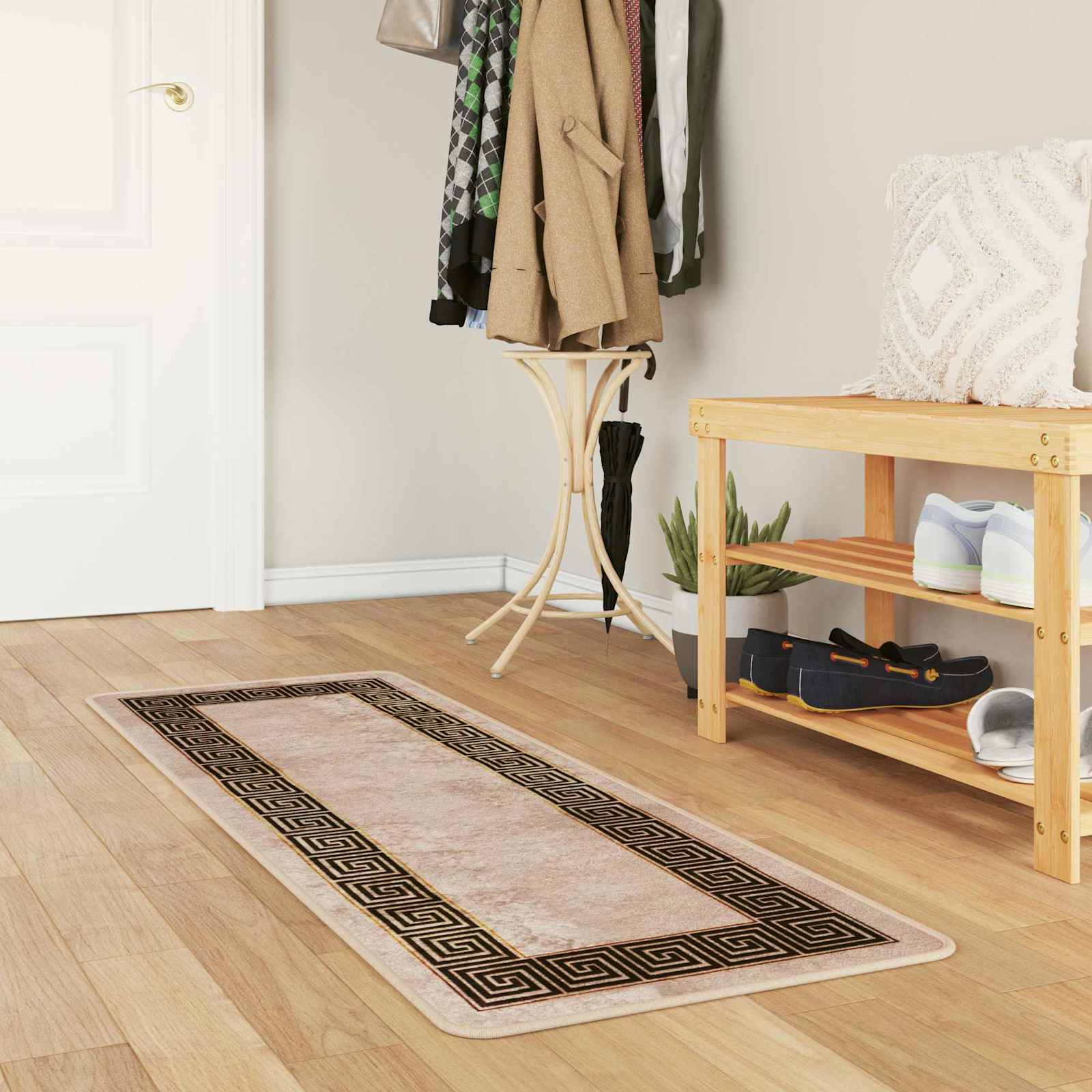 Vaip Rätikutoru MARSA Bež ja must 50 x 200 cm Polüester ja PVC