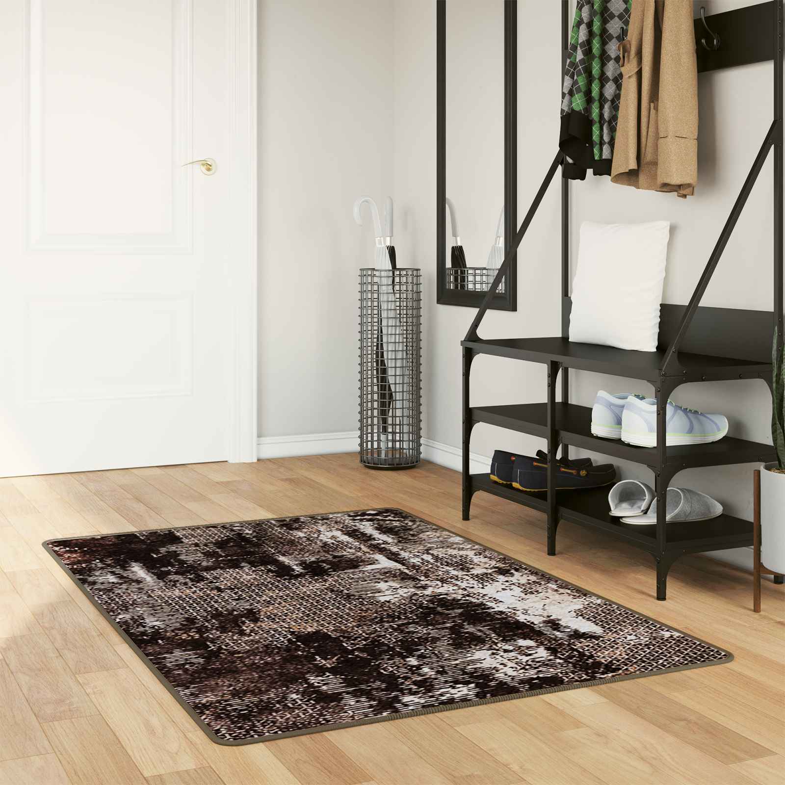 Vaip Rätikutoru MARSA Must ja Valge 80 x 200 cm