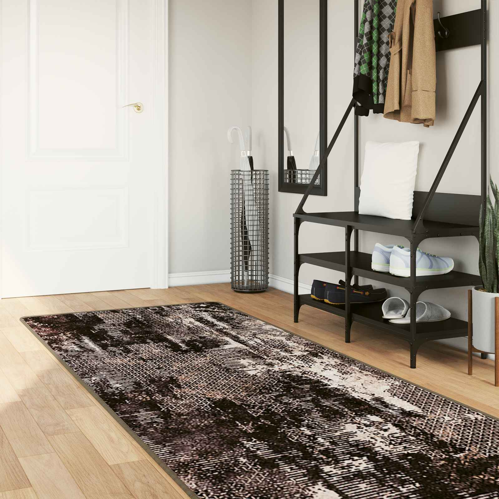 Vaip Rätikutoru MARSA Must ja Valge 80 x 250 cm