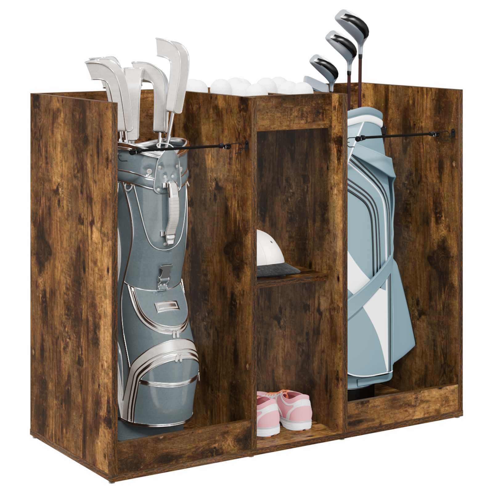 Golfikapp Suitsutatud tamm 102 x 45 x 85,5 cm Tehispuit