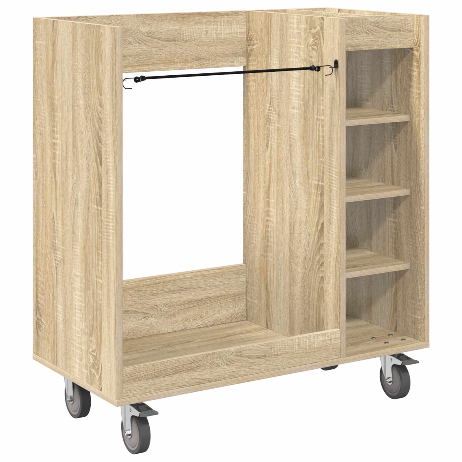 Golfikapp rattaga Üksvärviline Sonoma tamm 90 x 45 x 98 cm