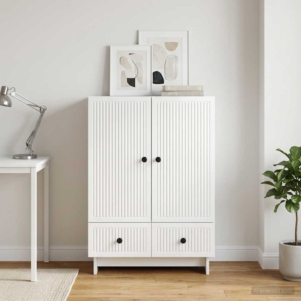 Kõide Kõrgläikega Valge 66 x 34,5 x 95 cm Töödeldud puit