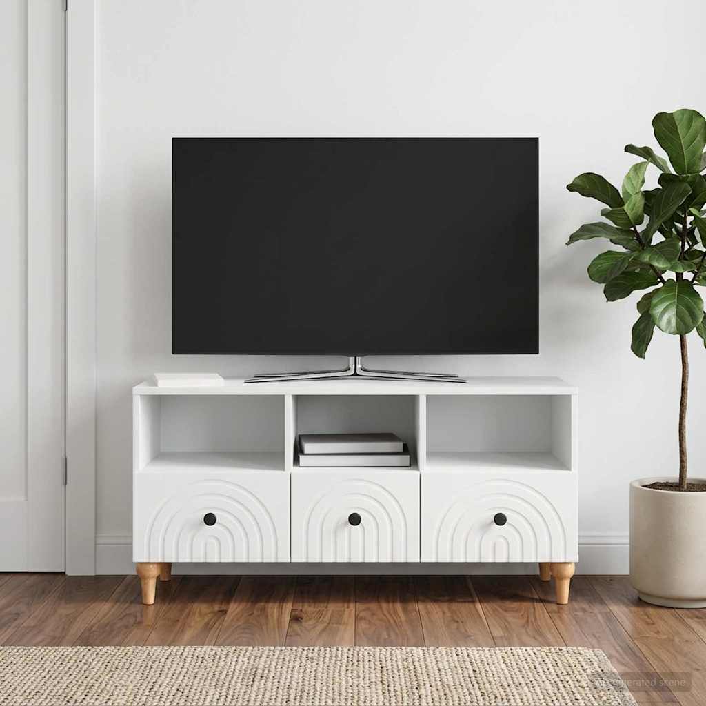Telerikapp Valge 102 x 34,5 x 50 cm Töödeldud puit