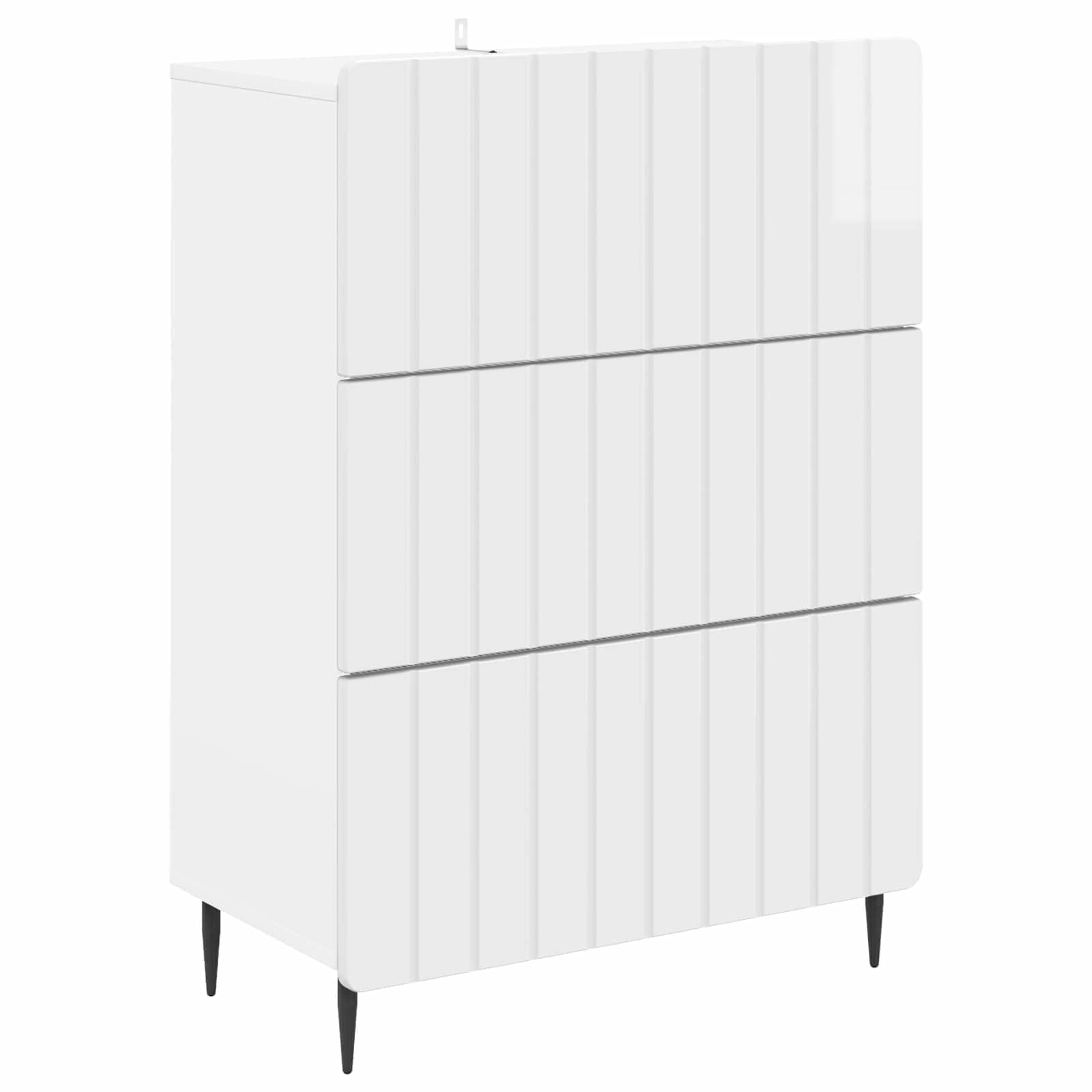 Sahtlibüroo 66 x 34,5 x 92 cm Tehispuit Kõrgläikega valge