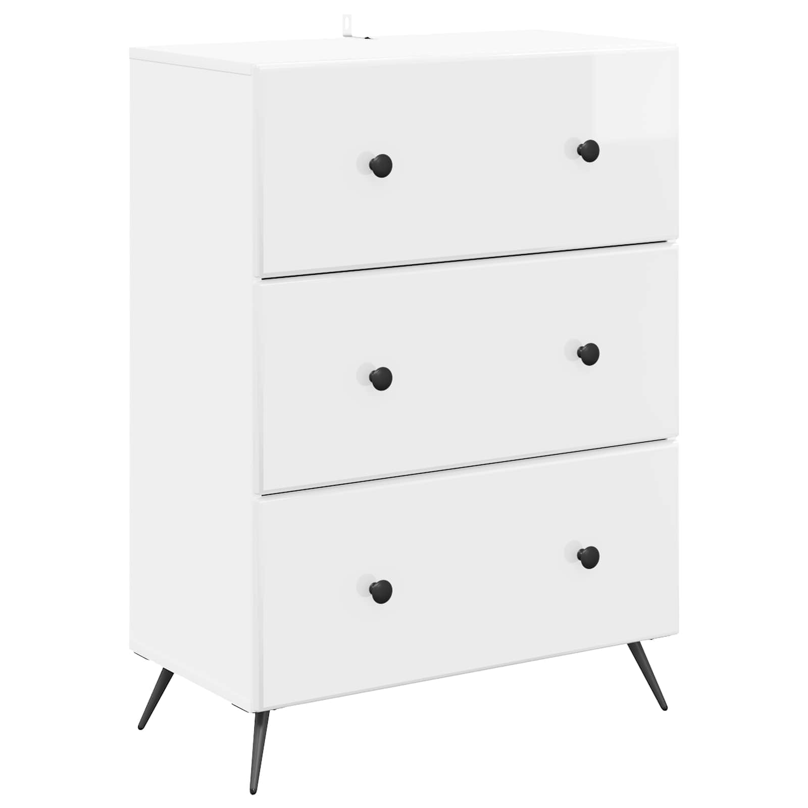 Sahtlibüroo 66 x 34,5 x 90 cm Tehispuit Kõrgläikega valge