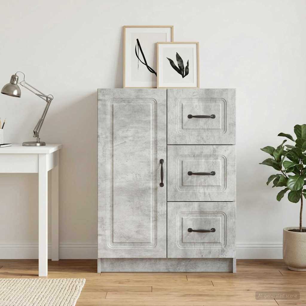 Kõide sahtliga Betoonhall 66 x 34,5 x 87 cm Tehispuit