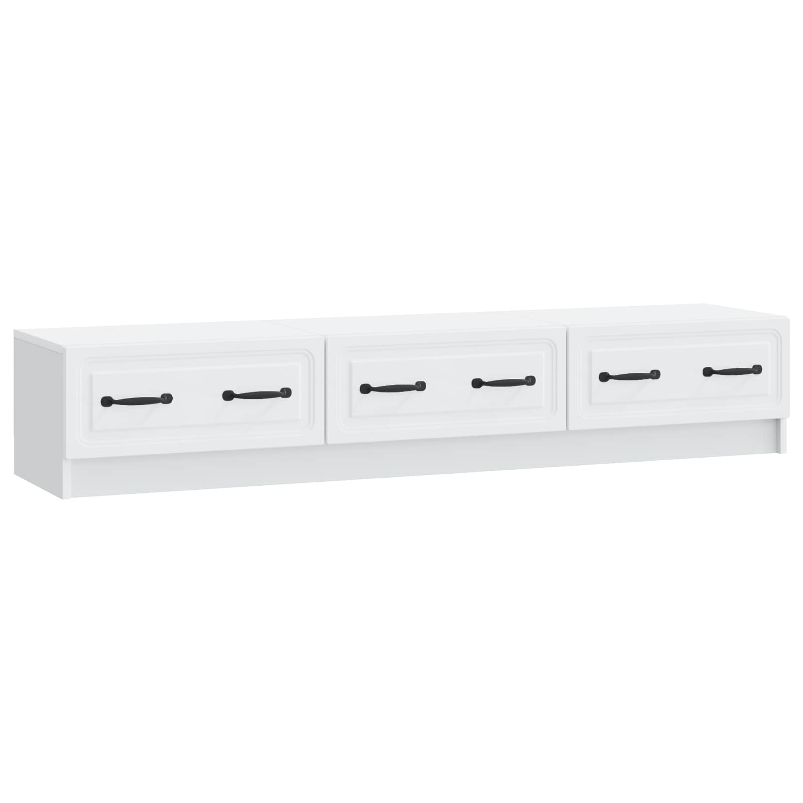 Telerikapp sahtliga Valge 147 x 34,5 x 27 cm Tehispuit