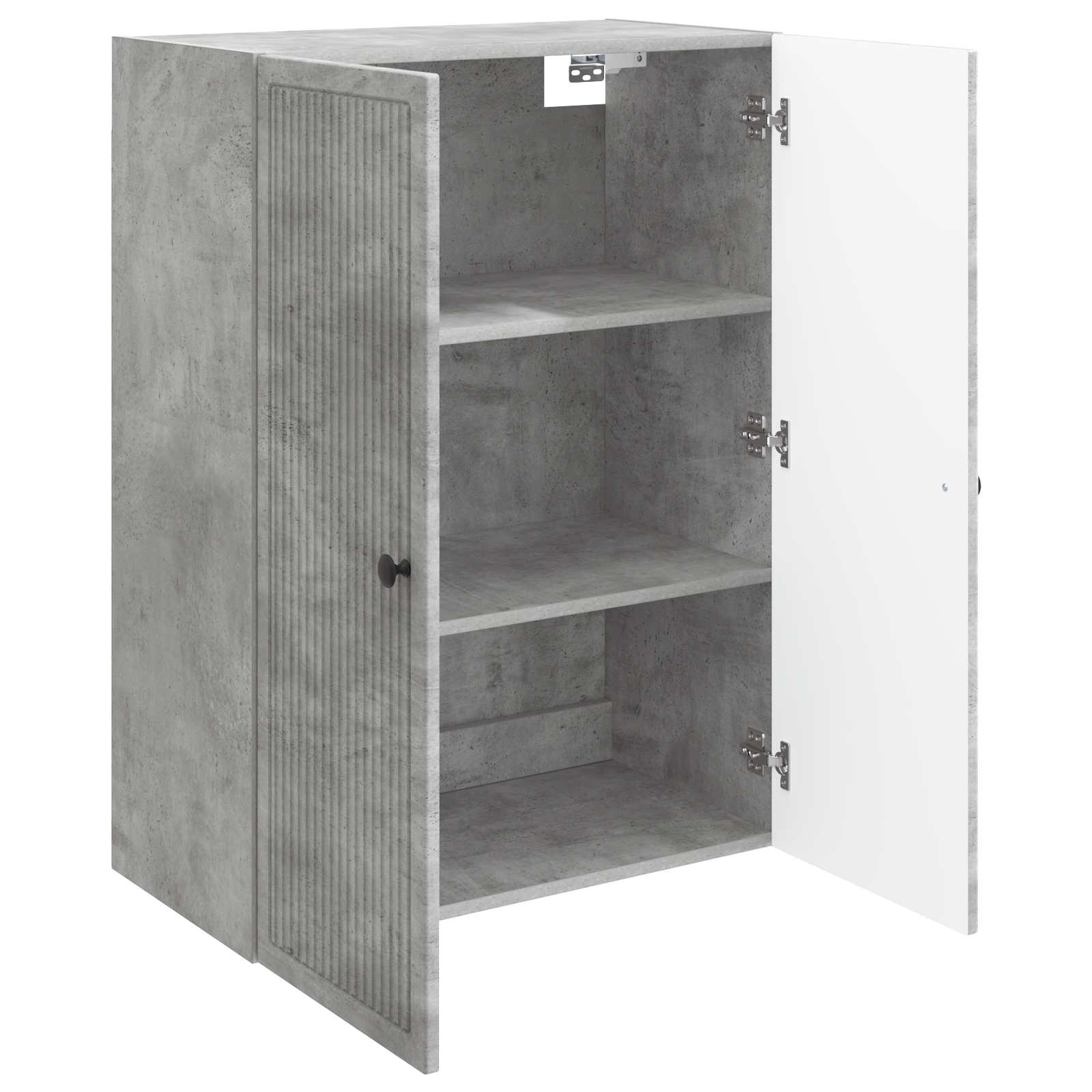 Seinale kinnitatav kapp Betoonhall 66 x 34,5 x 90 cm Tehispuit