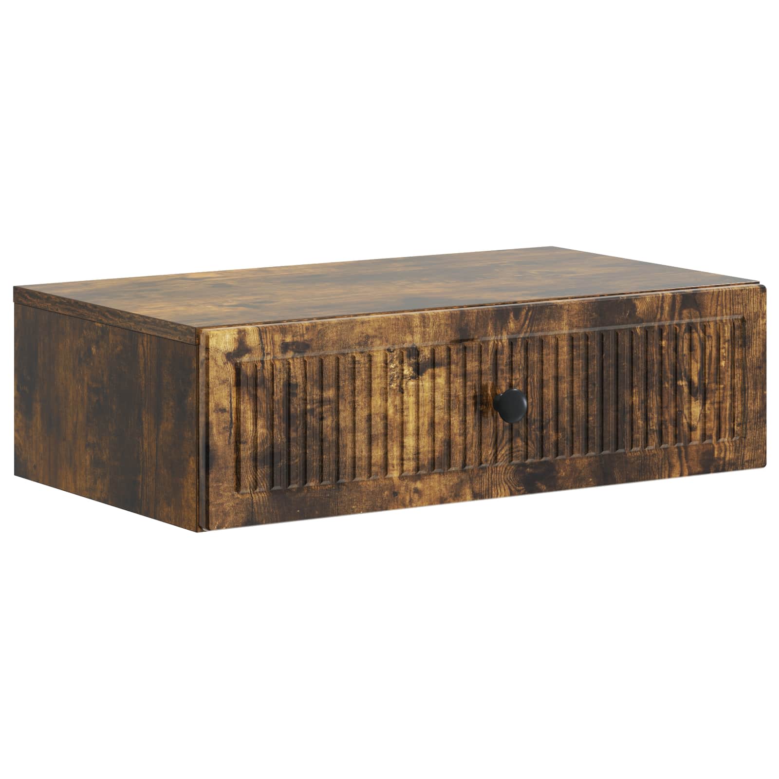 Seinale kinnitatav külglaud Suitsutatud tamm 59 x 34,5 x 17 cm