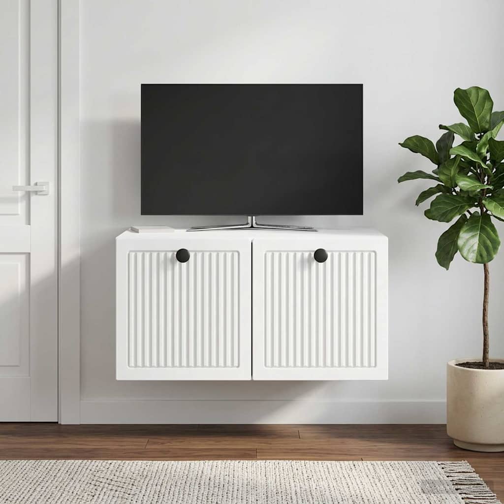 Rippuv TV kapp Valge 59,5 x 41 x 30 cm Tehispuit