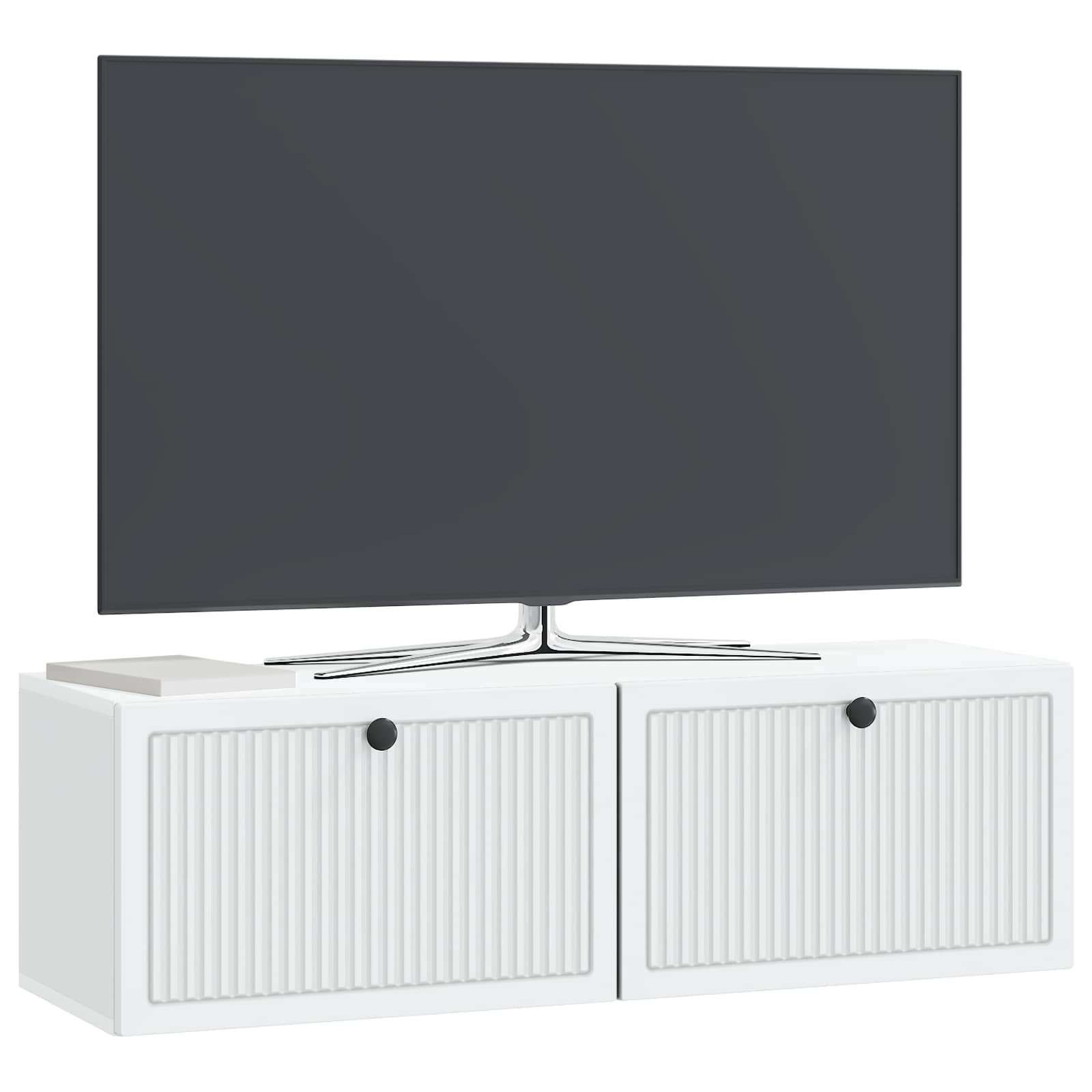 Rippuv TV kapp Valge 98 x 31 x 30 cm Tehispuit