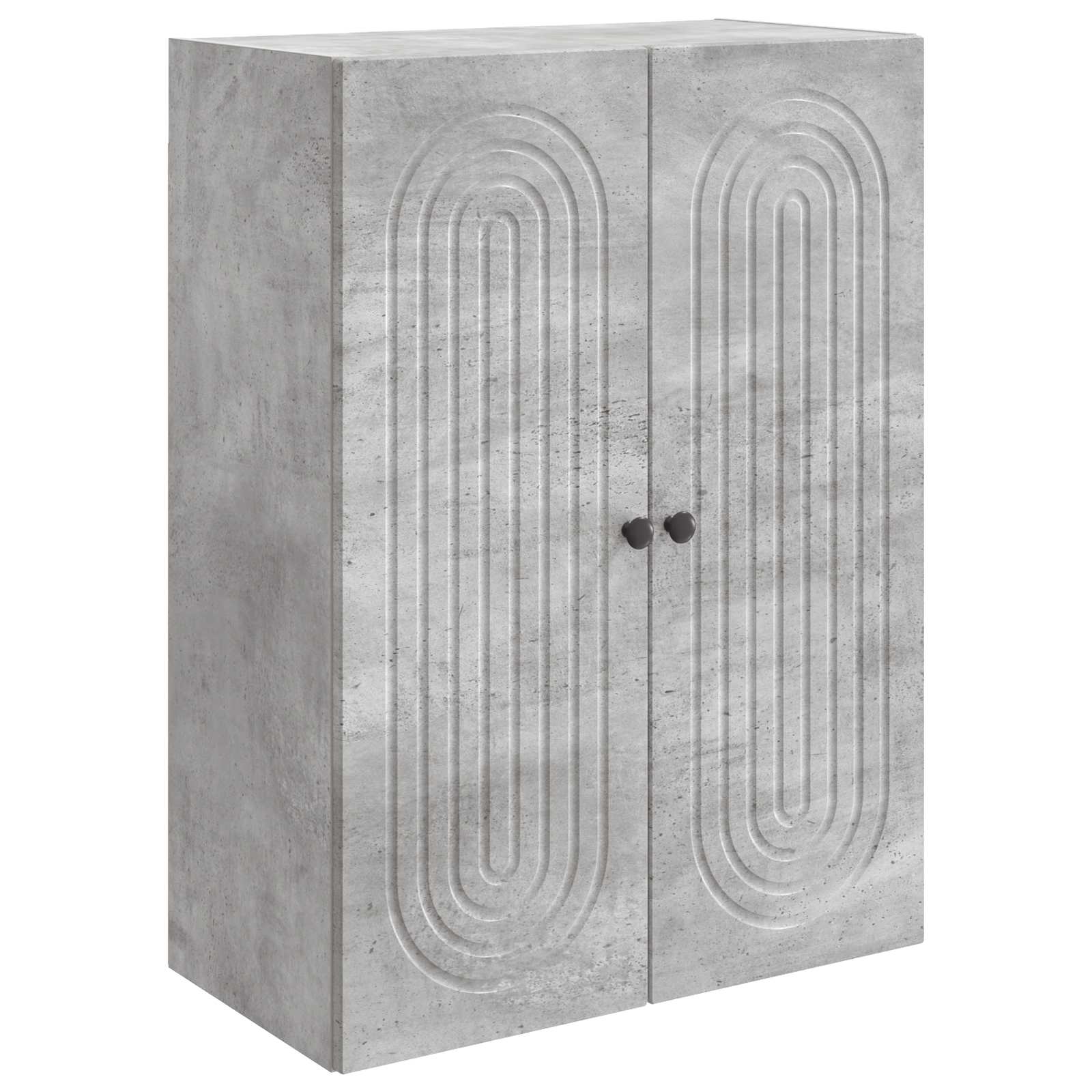 Seinale kinnitatav kapp Betoonhall 66 x 34,5 x 90 cm Tehispuit