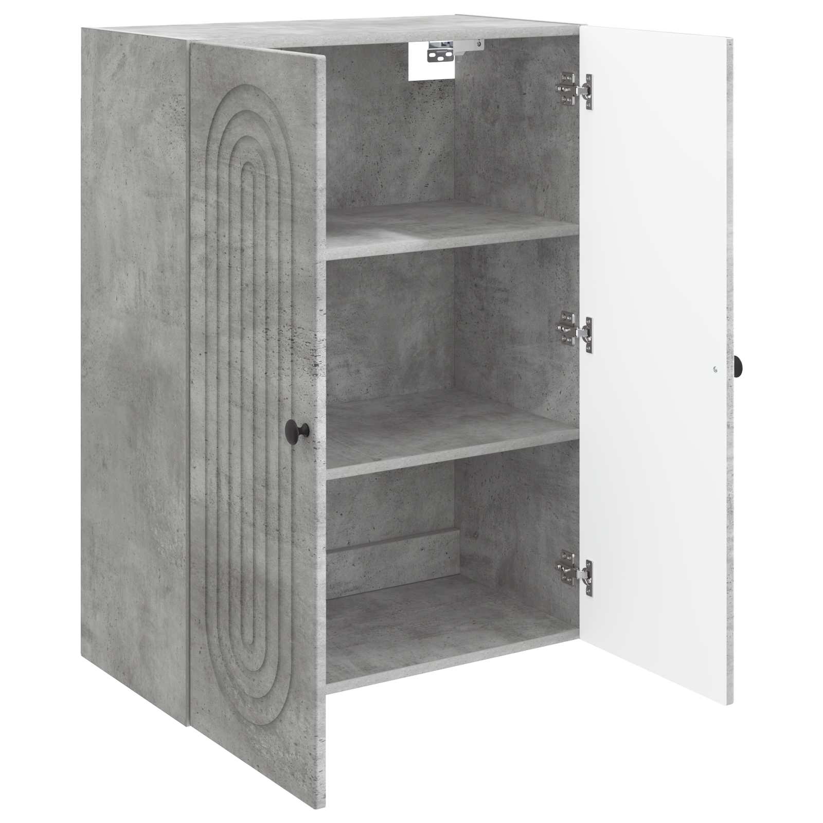 Seinale kinnitatav kapp Betoonhall 66 x 34,5 x 90 cm Tehispuit