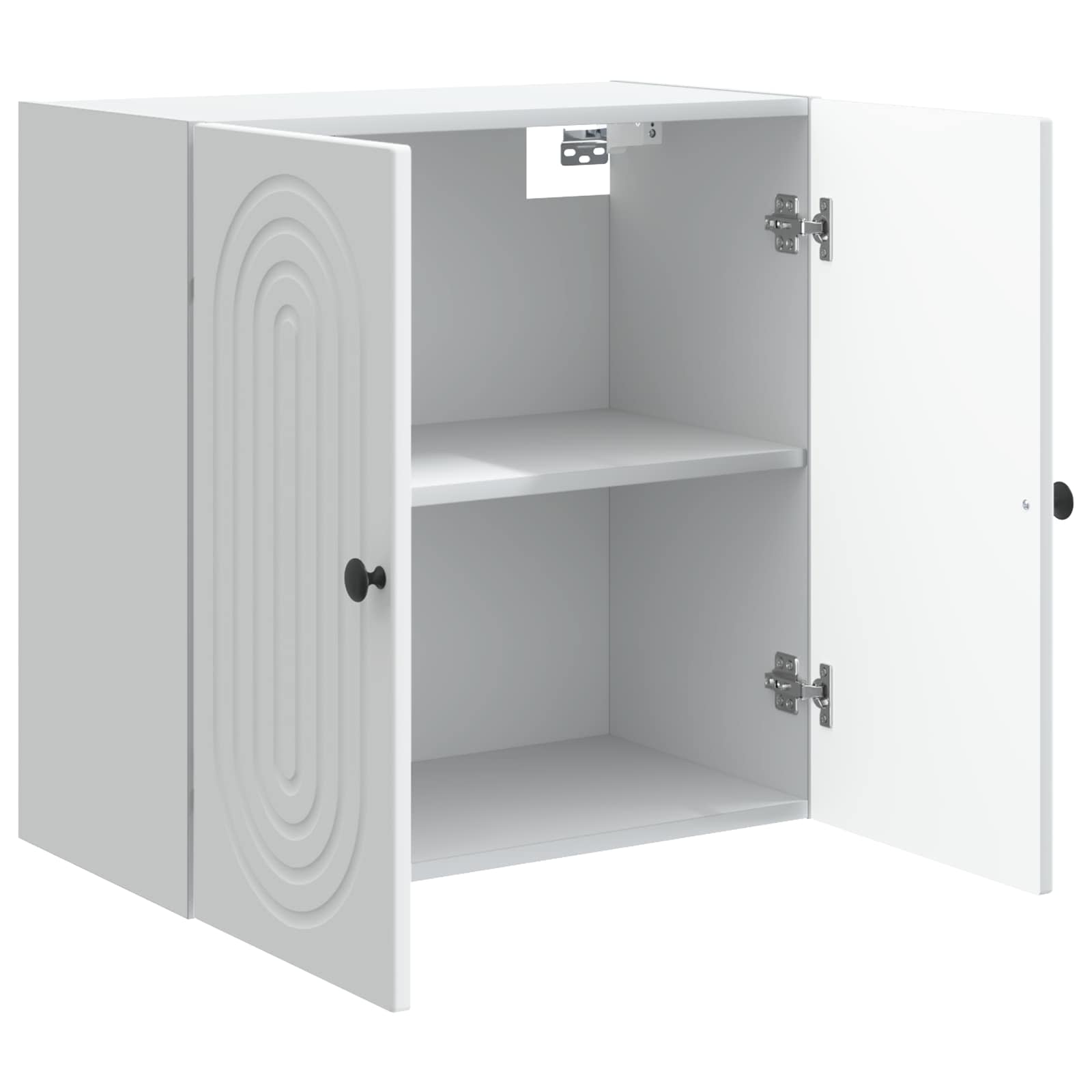 Seinale kinnitatav kapp Valge 59 x 31 x 60 cm Tehispuit