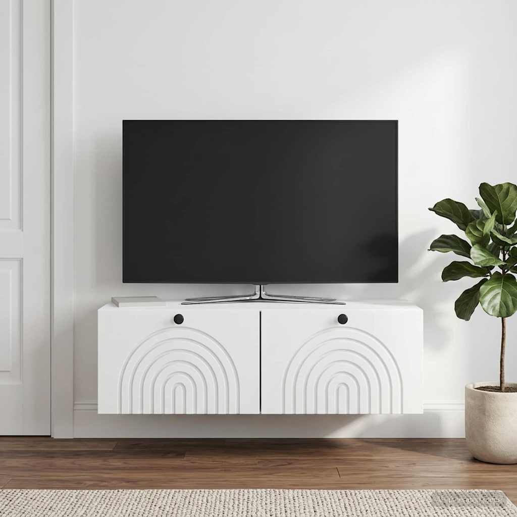 Rippuv TV kapp 99 x 41 x 30 cm Valge