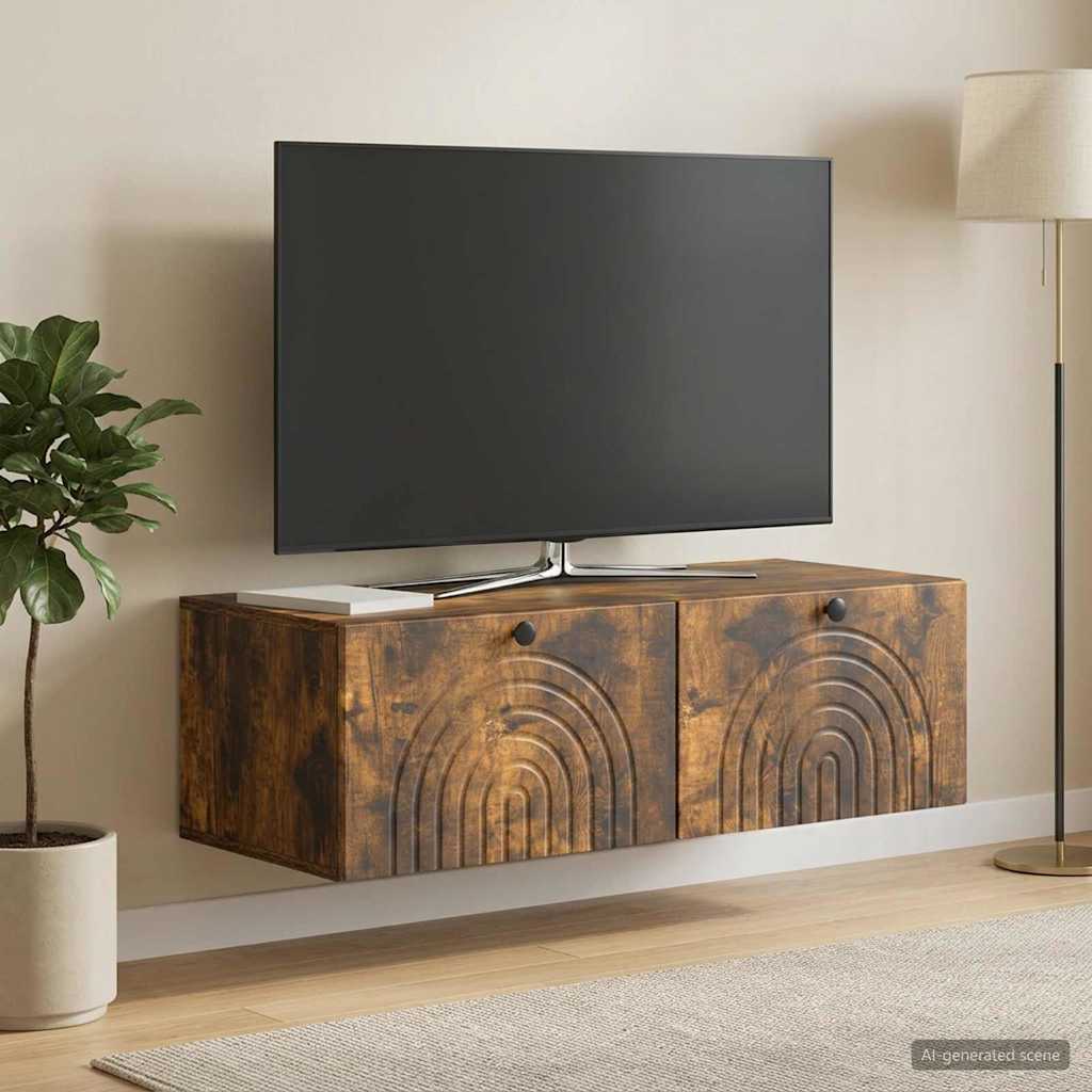 Rippuv TV kapp 99 x 41 x 30 cm Suitsutatud tamm