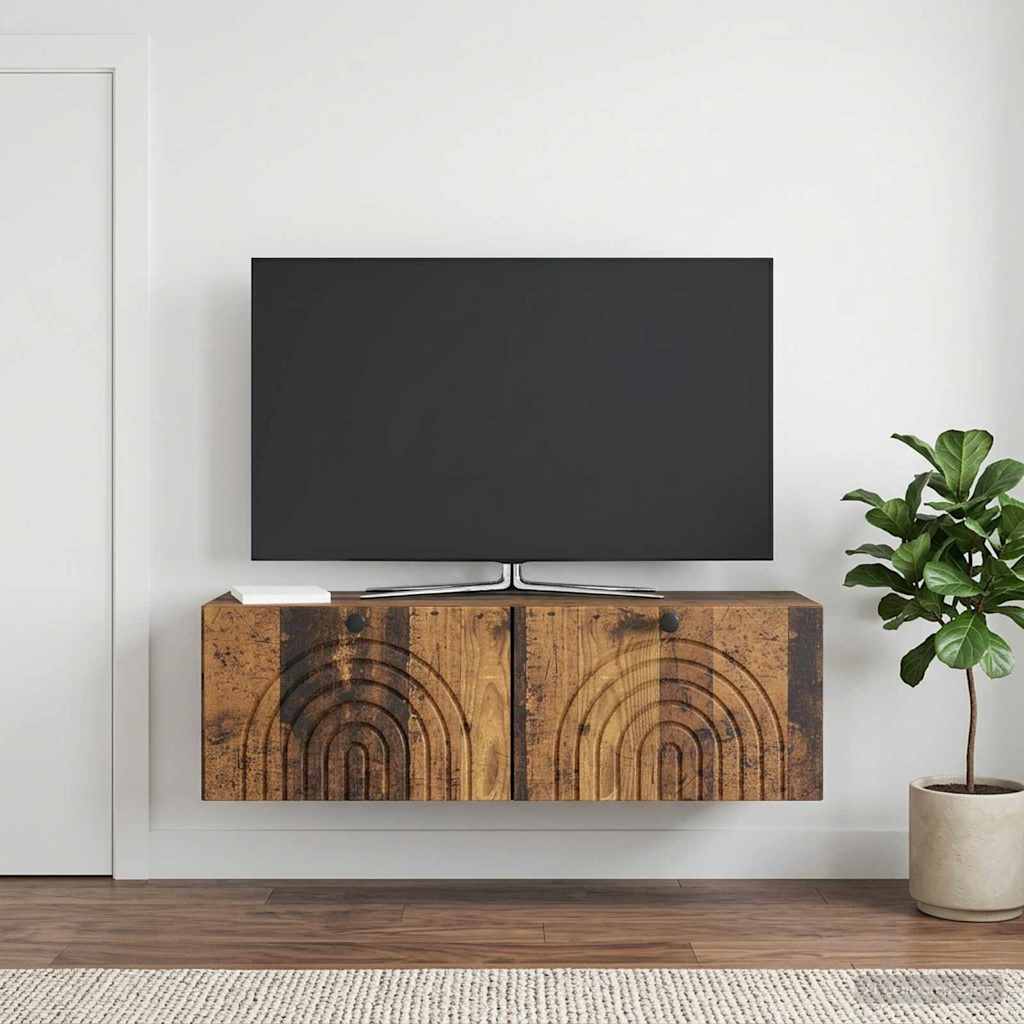 Rippuv TV kapp Vana puit 98 x 31 x 30 cm Tehispuit