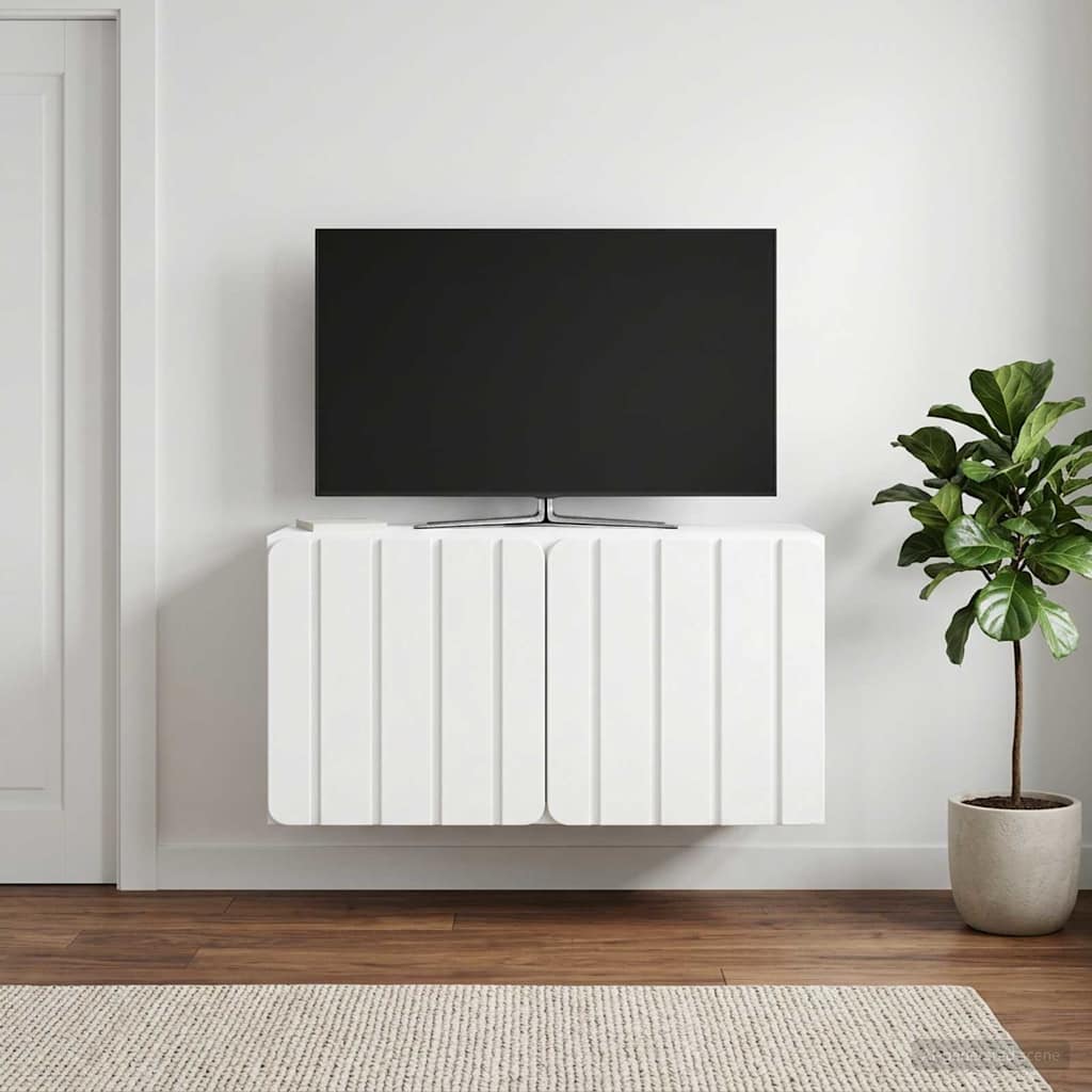 Rippuv TV kapp 59,5 x 31 x 30 cm Valge Tehispuit