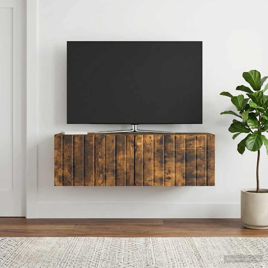 Rippuv TV kapp 98 x 31 x 30 cm Suitsutatud tamm Tehispuit