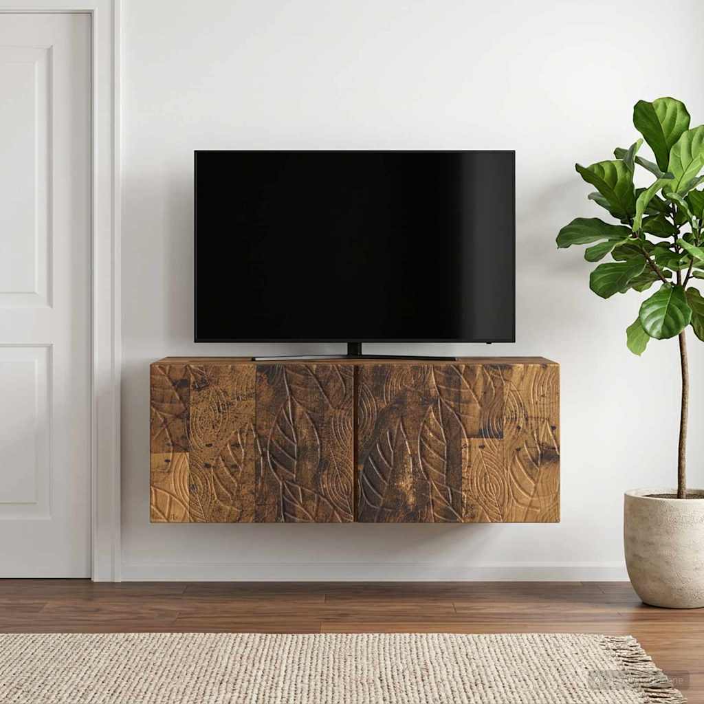 Rippuv TV kapp 78,5 x 31 cm Vana puit Tehispuit