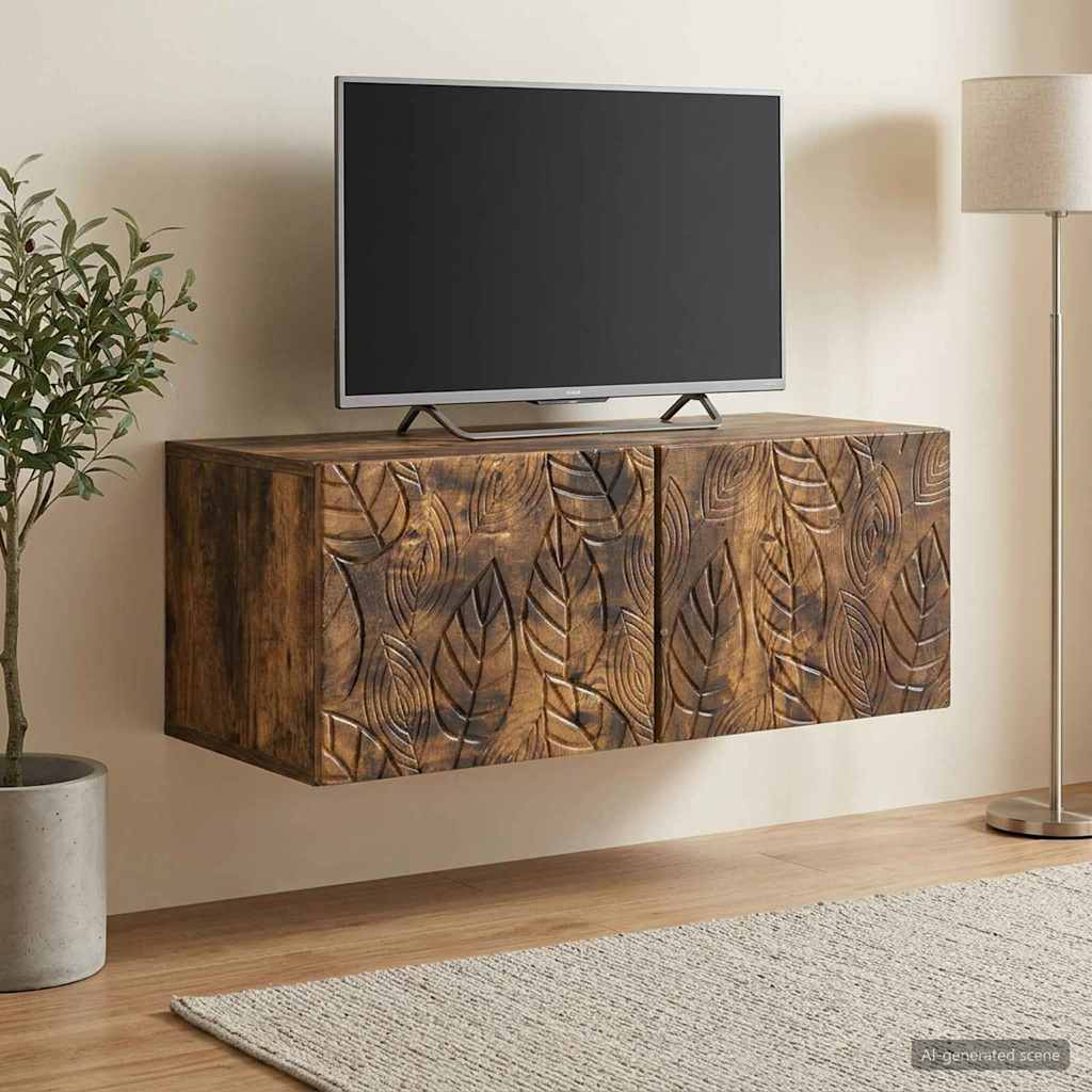 Rippuv TV kapp 98 x 31 cm Suitsutatud tamm Tehispuit
