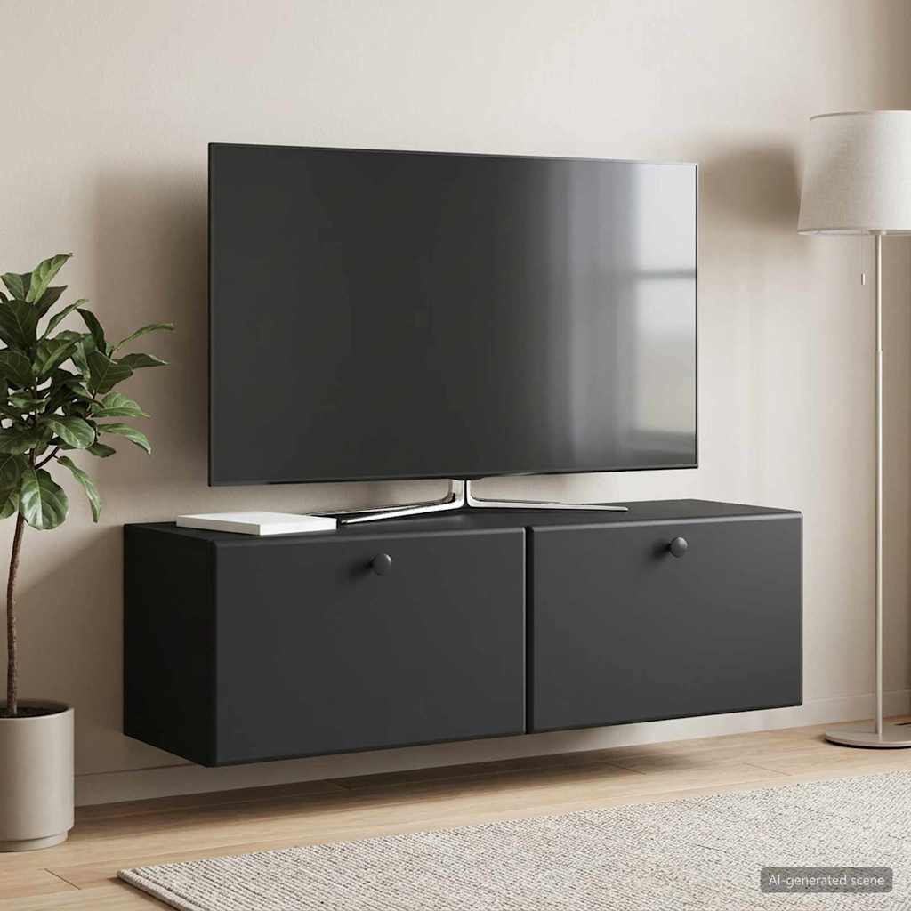 Rippuv TV kapp 98 x 31 x 30 cm Must Tehispuit