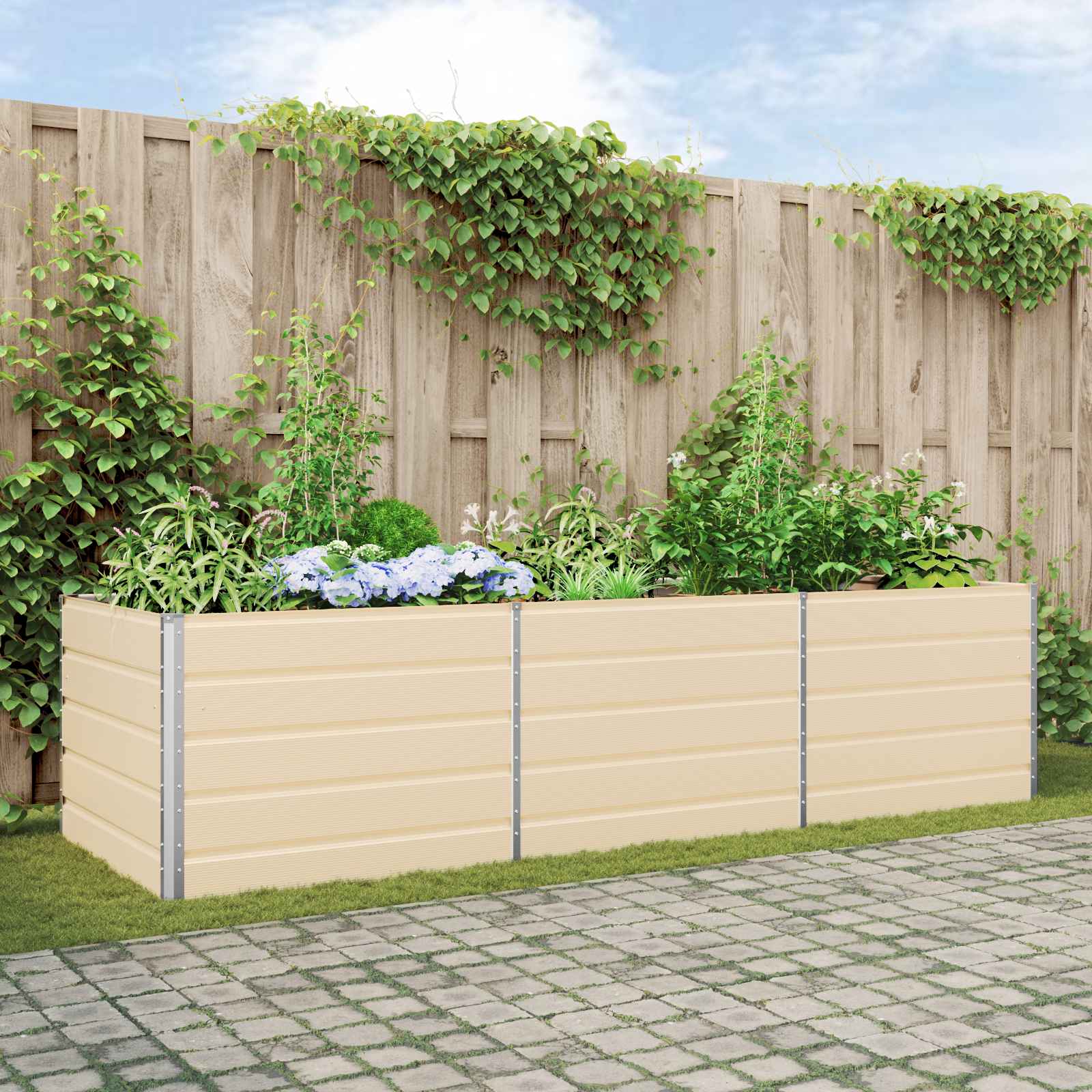 Taimekast Ebarealne 290 x 100 x 75 cm Tsingitud teras
