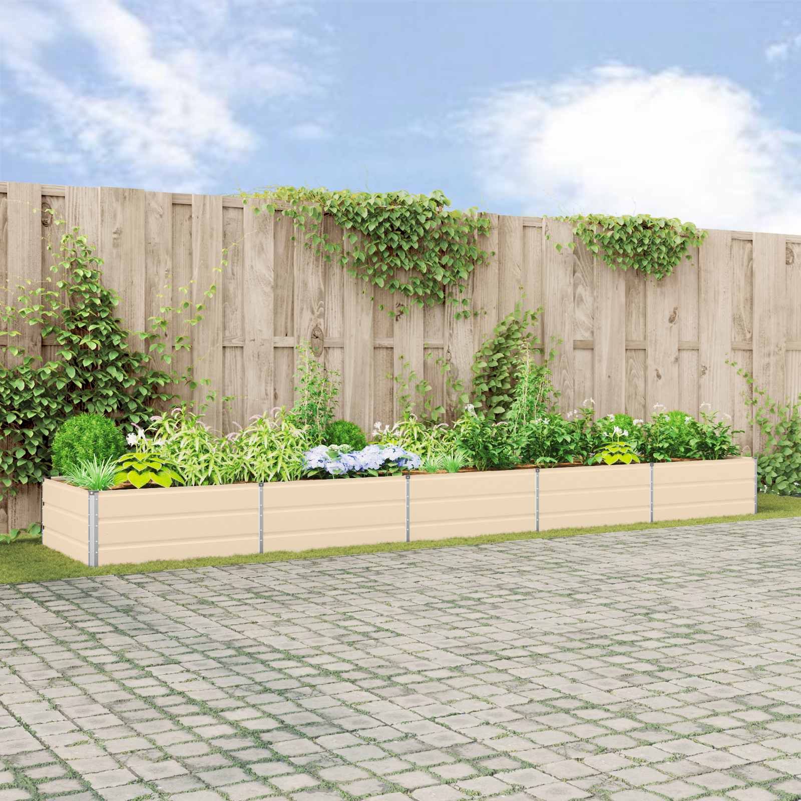 Taimekast Ebarealne 480 x 100 x 45 cm Tsingitud teras