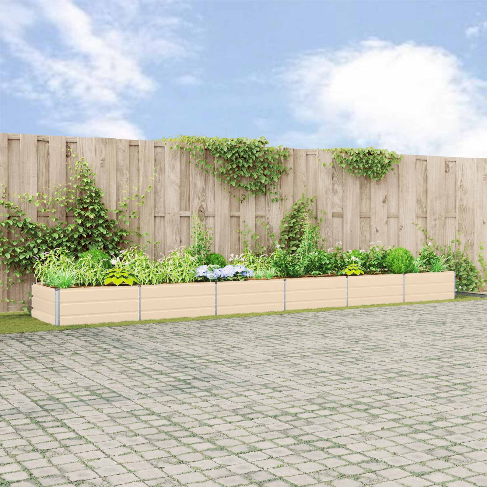 Taimekast Ebarealne 580 x 100 x 45 cm Tsingitud teras