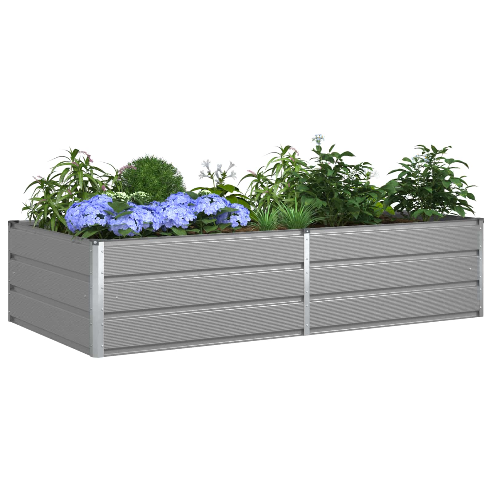 Taimekast Helehall 195 x 100 x 45 cm Tsingitud teras