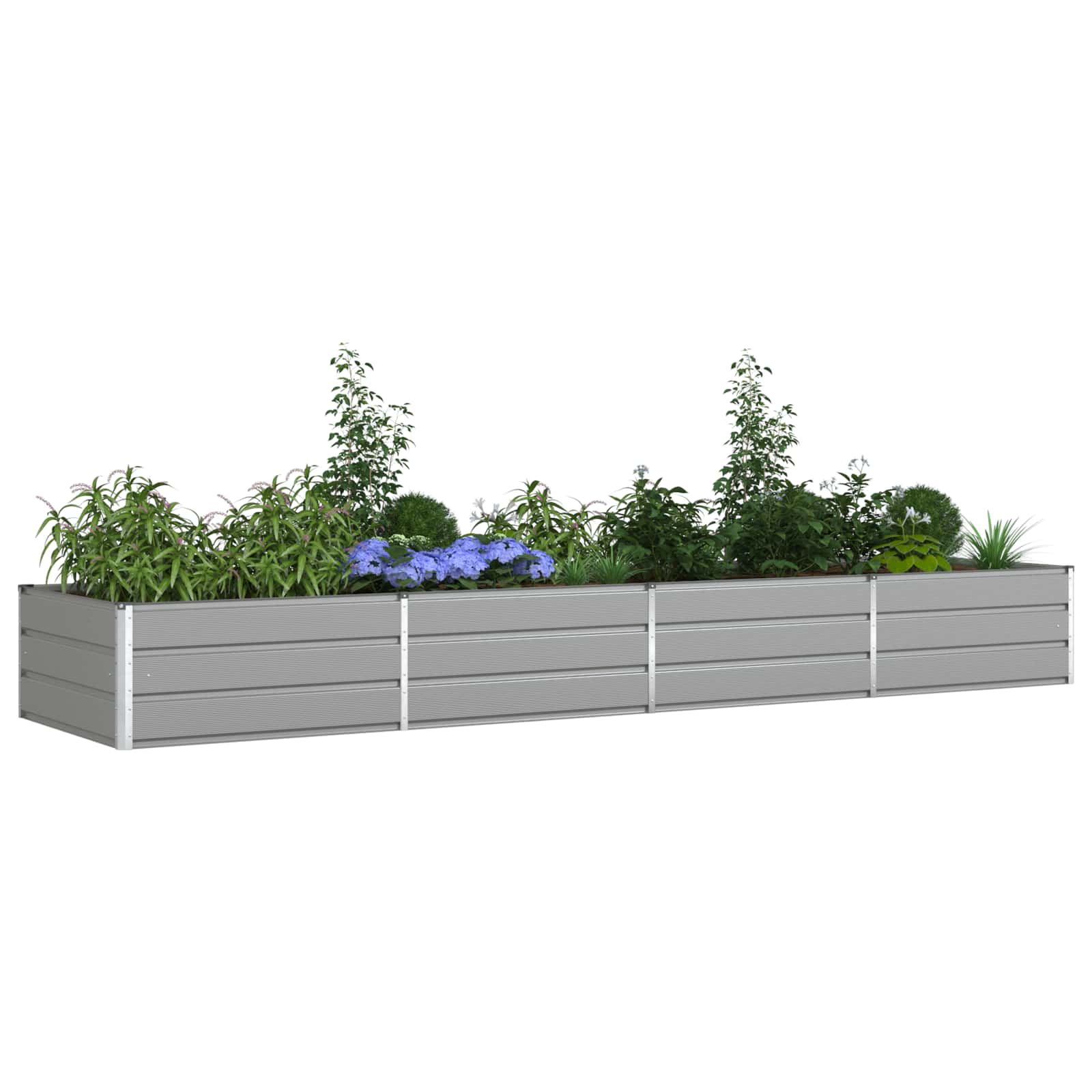 Taimekast Helehall 385 x 100 x 45 cm Tsingitud teras