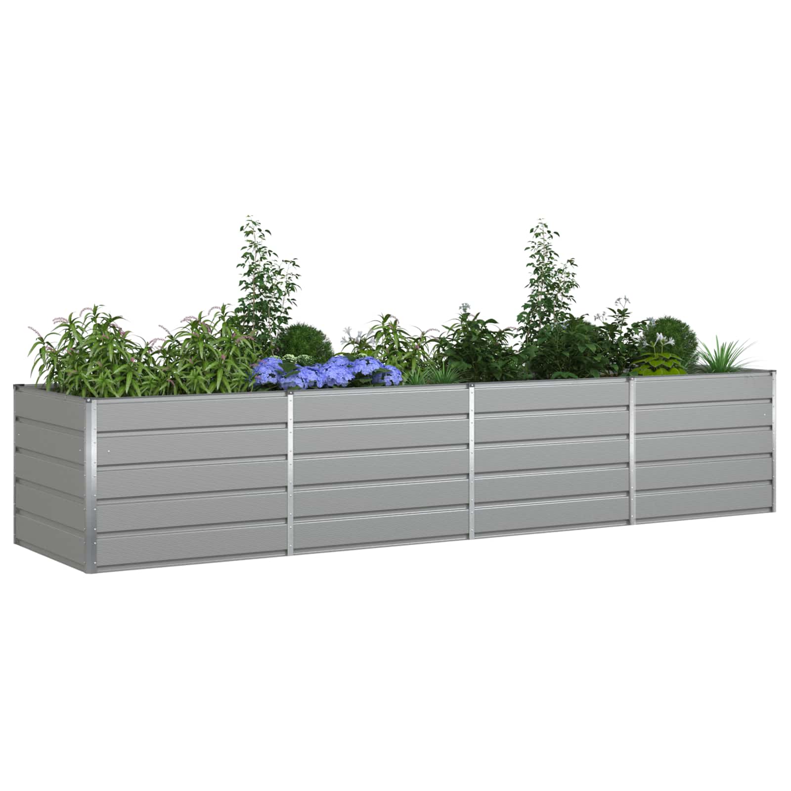 Taimekast Helehall 385 x 100 x 75 cm Tsingitud teras
