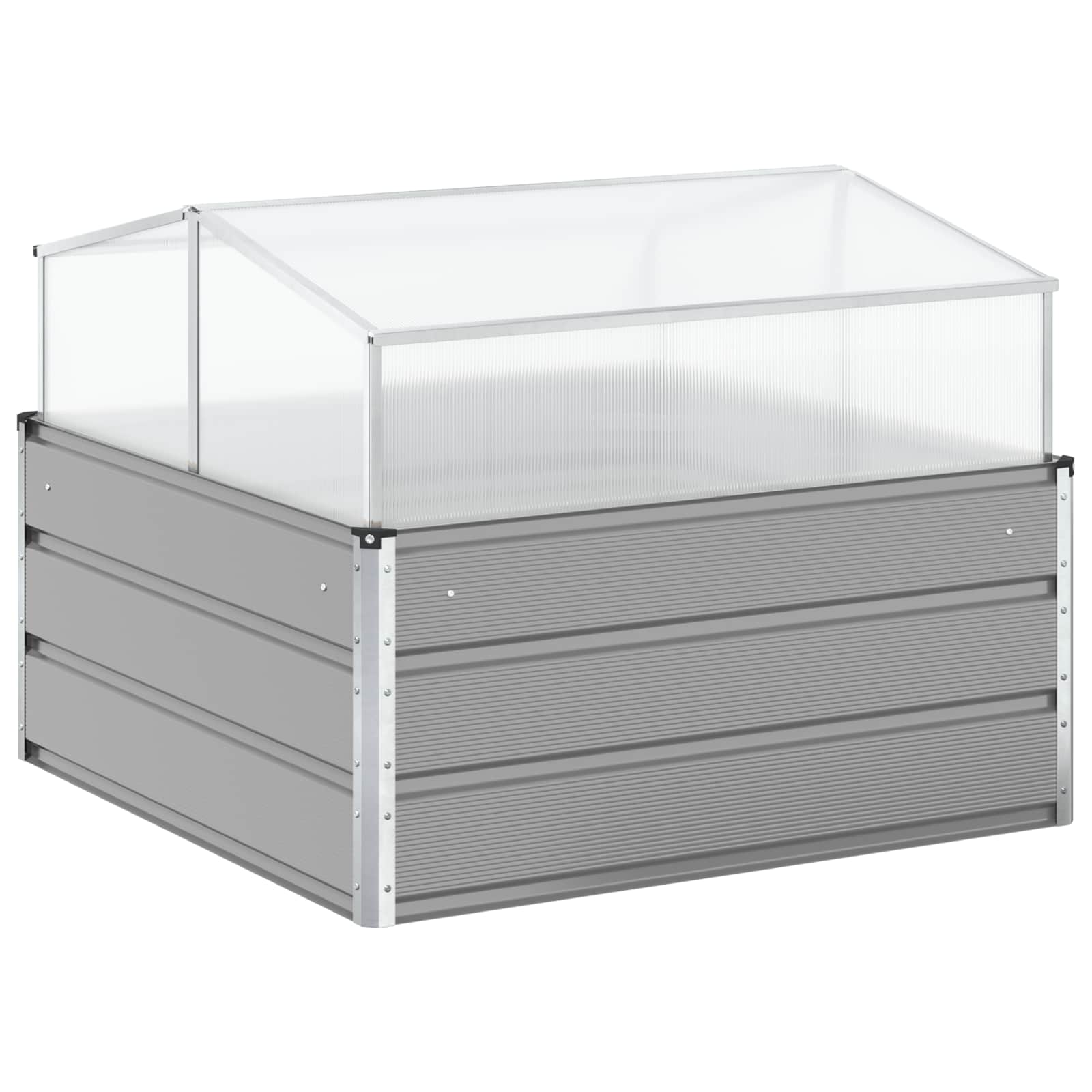 Taimekast Helehall 100 x 100 x 77 cm Tsingitud teras