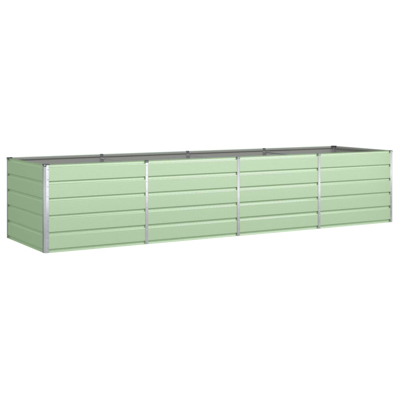 Taimekast Pastellroheline 385 x 100 x 75 cm Tsingitud teras