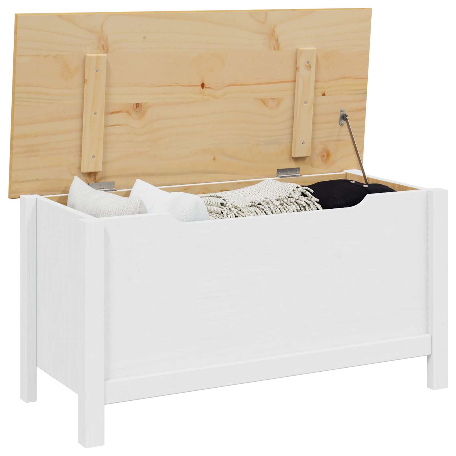 Salvestuskarp HILL Valge ja mesi pruun 90 x 40 x 45 cm