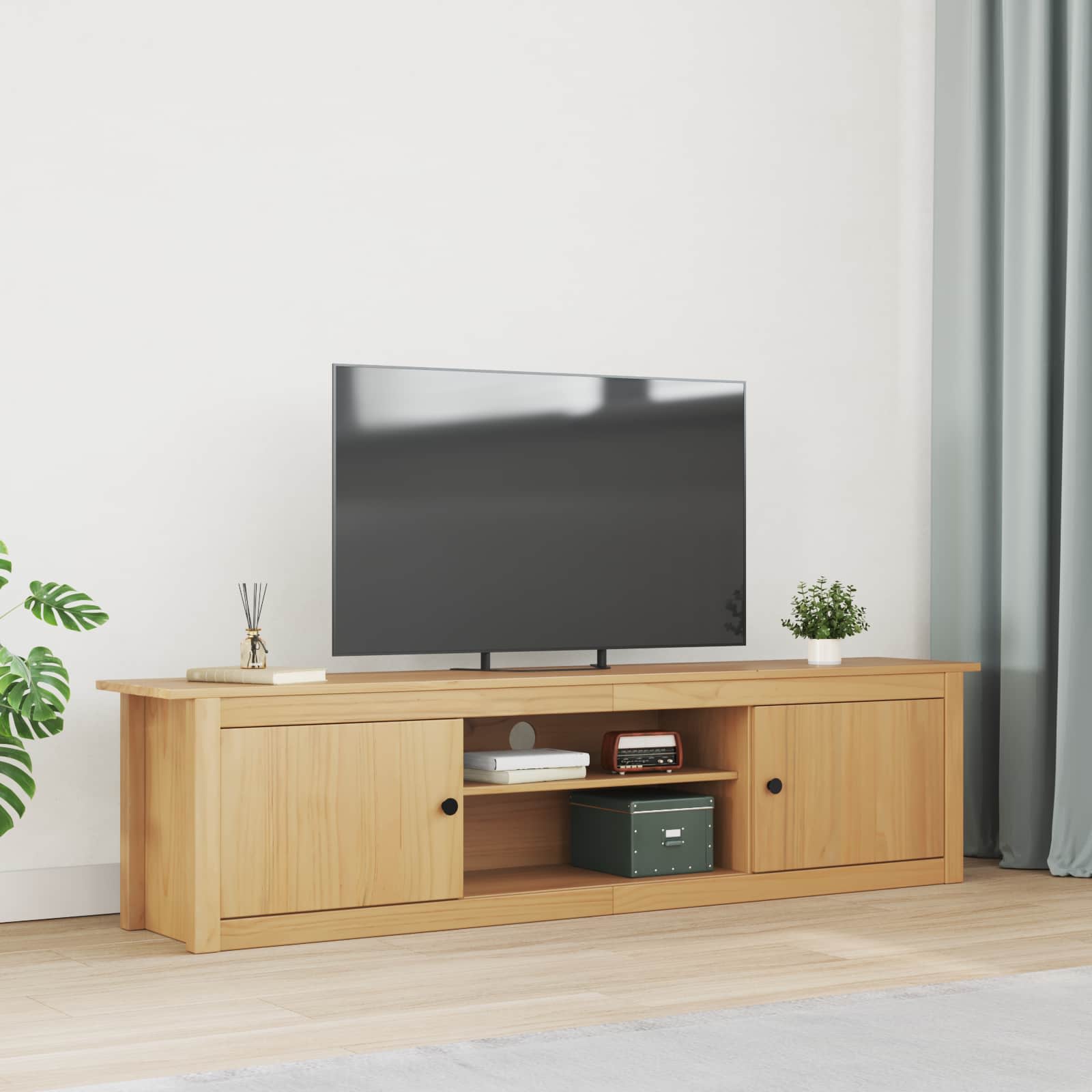 TV alus HILL 158 x 40 x 39.5 cm Meepruun Tahke mänd