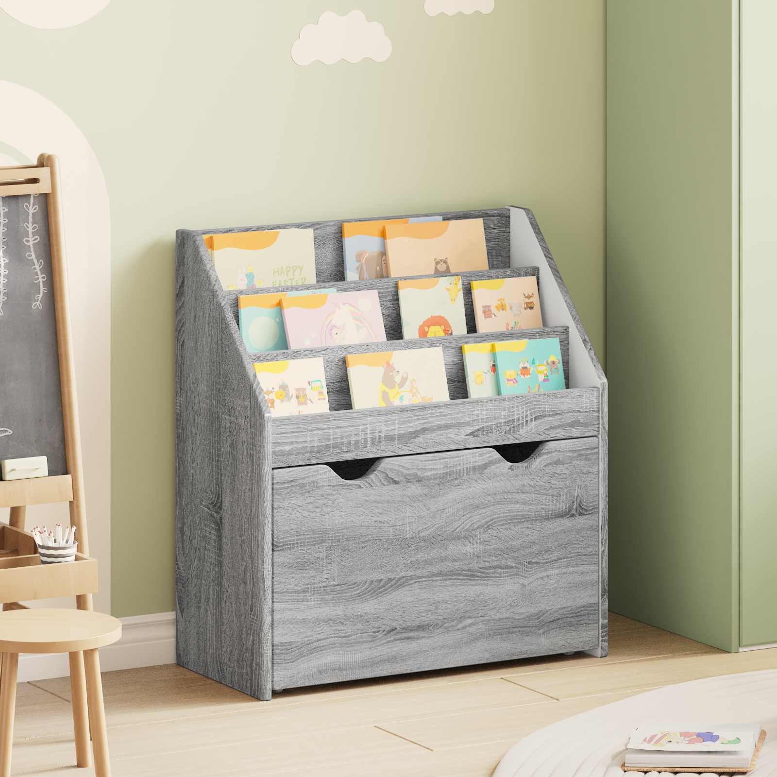 Laste Raamatuhind Hall Sonoma 60 x 29,5 x 69 cm Tehispuit