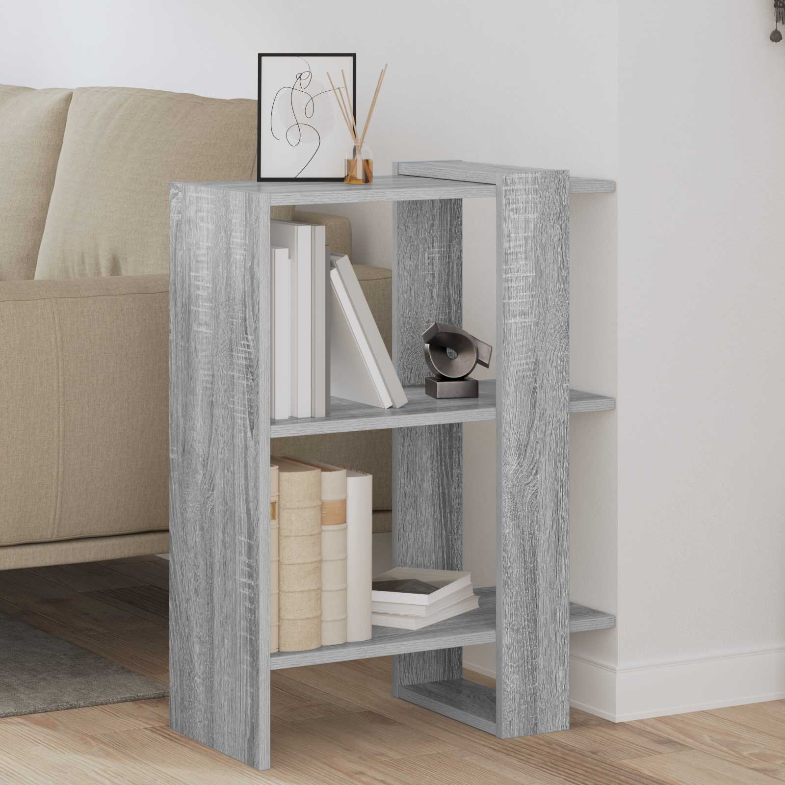 Raamatukapp 2 tasandit 52 x 25 x 71,5 cm Tehispuit Hall Sonoma