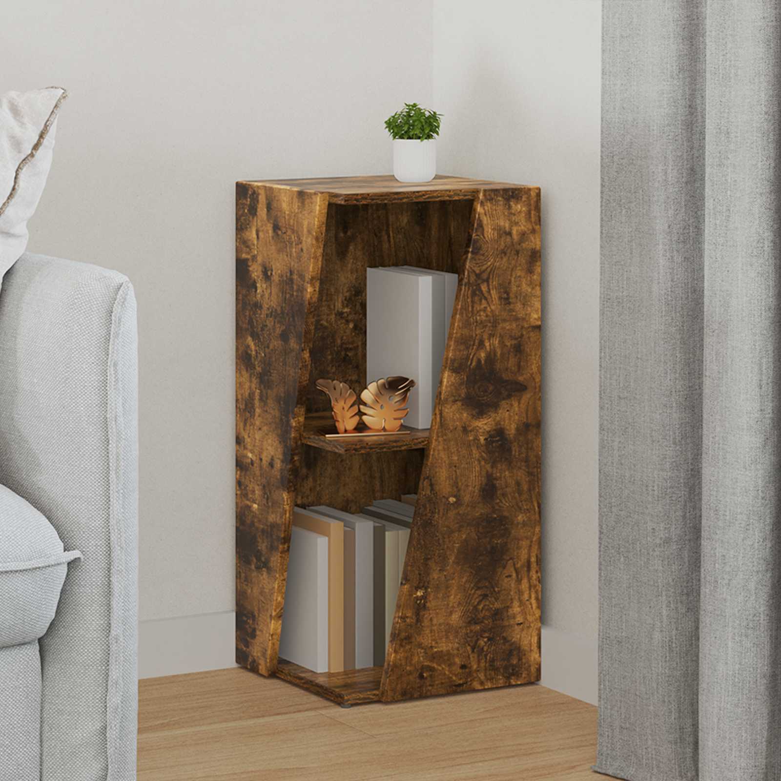 Küljerega shelf 33 x 32 x 70,5 cm Tehispuit Suitsetatud tamm