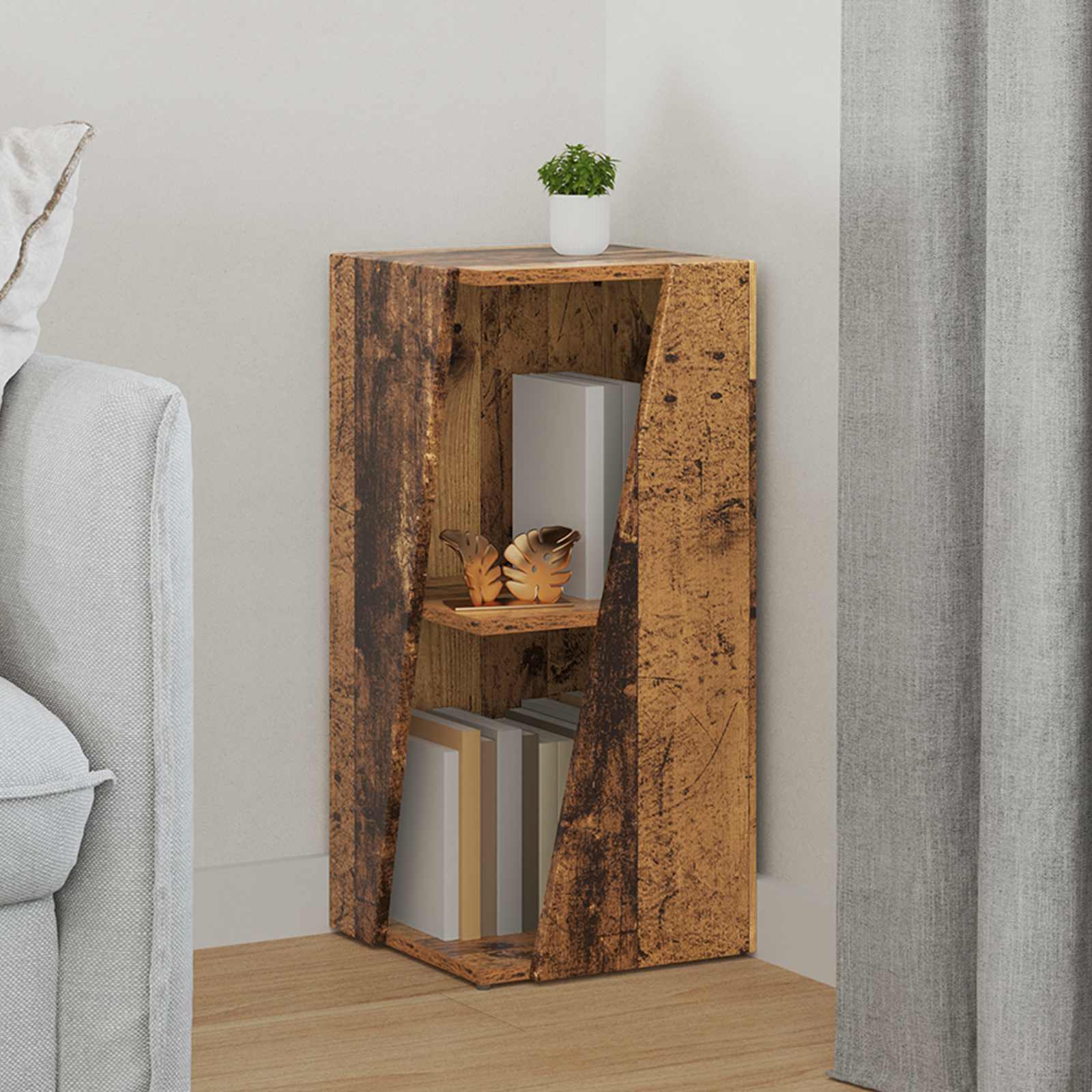 Küljerega shelf 33 x 32 x 70,5 cm Tehispuit Vana puit