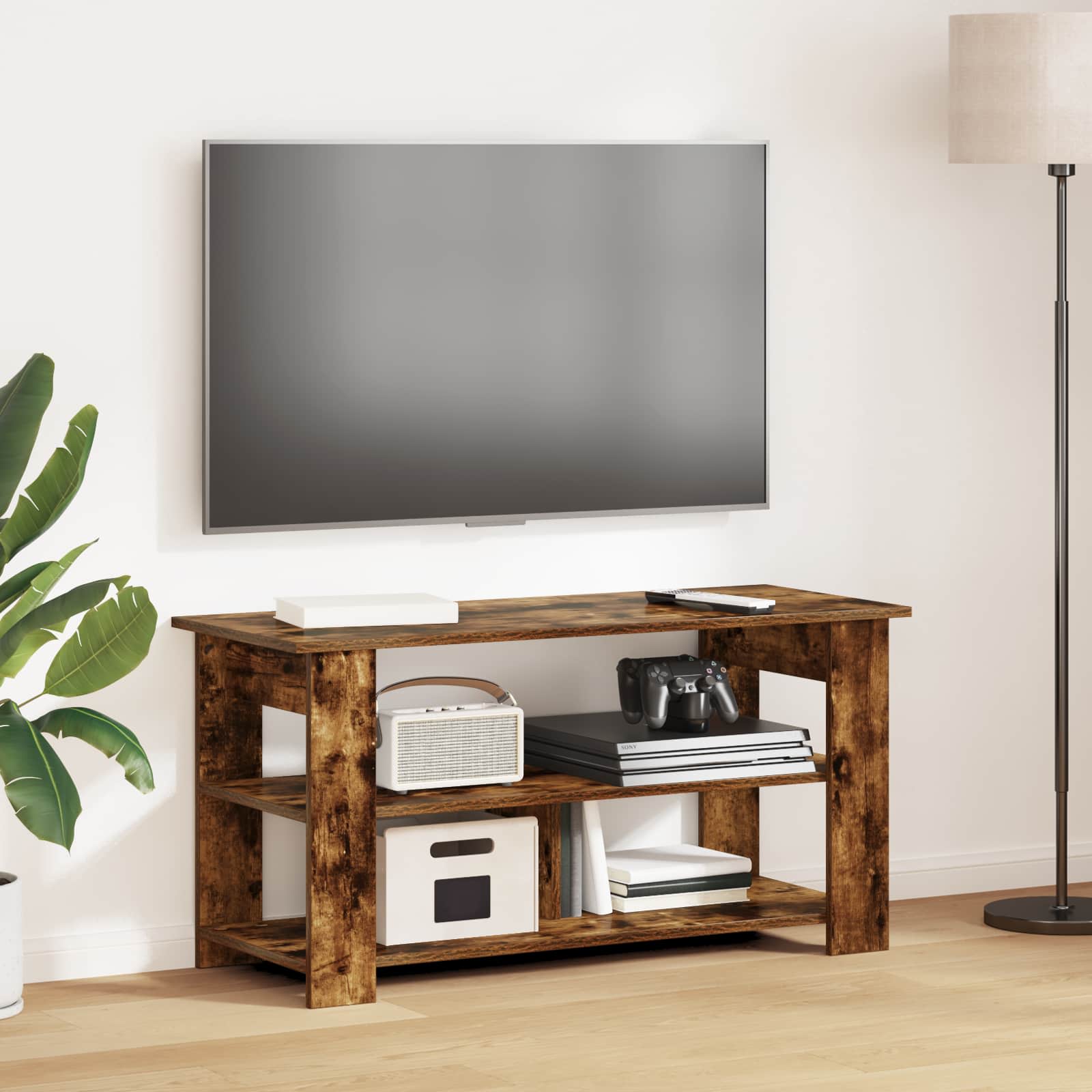 Teleri alus Suitsetatud tamm 100 x 40 x 50 cm
