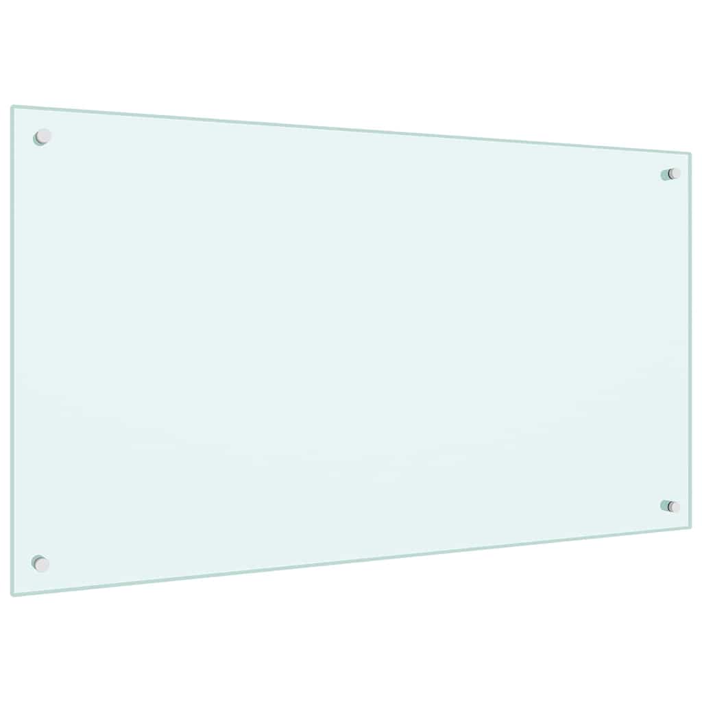 Köögiseina paneel 2 tk Valge 100 x 60 cm karastatud klaas