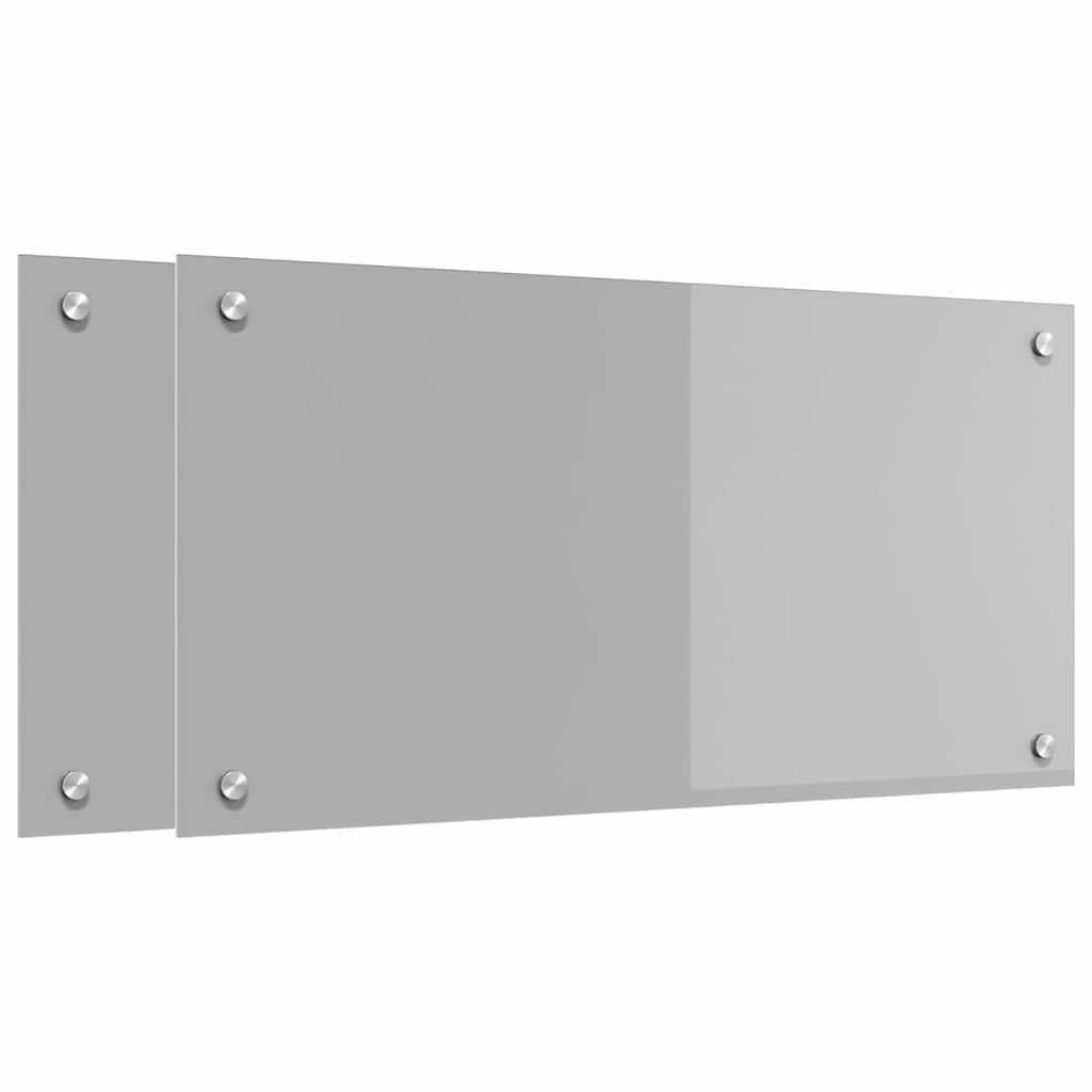Köögiseina paneel 2 tk Helehall 80 x 40 cm karastatud klaas