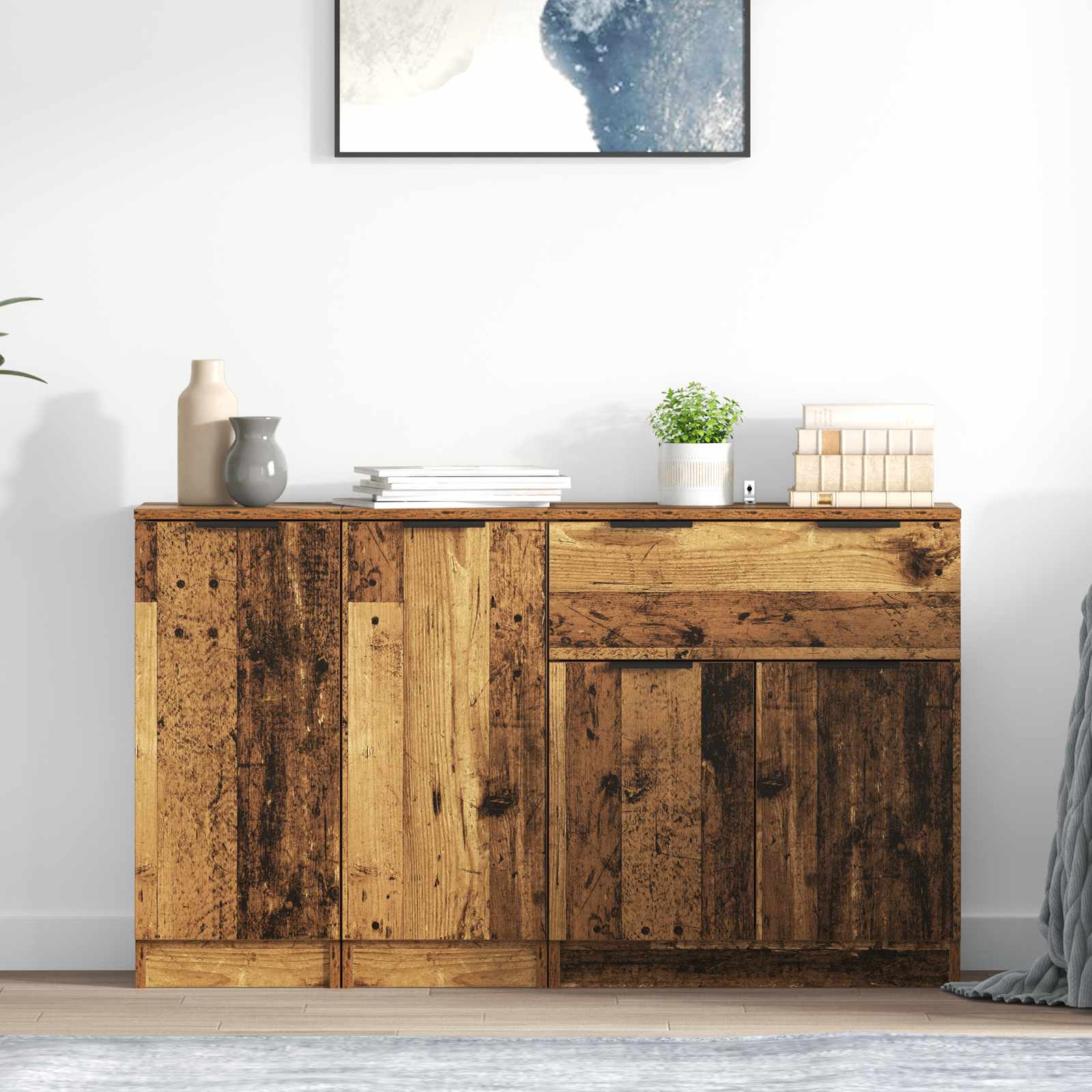 Kõide 3 tk Vana puit 120 x 30 x 70 cm Tehispuit