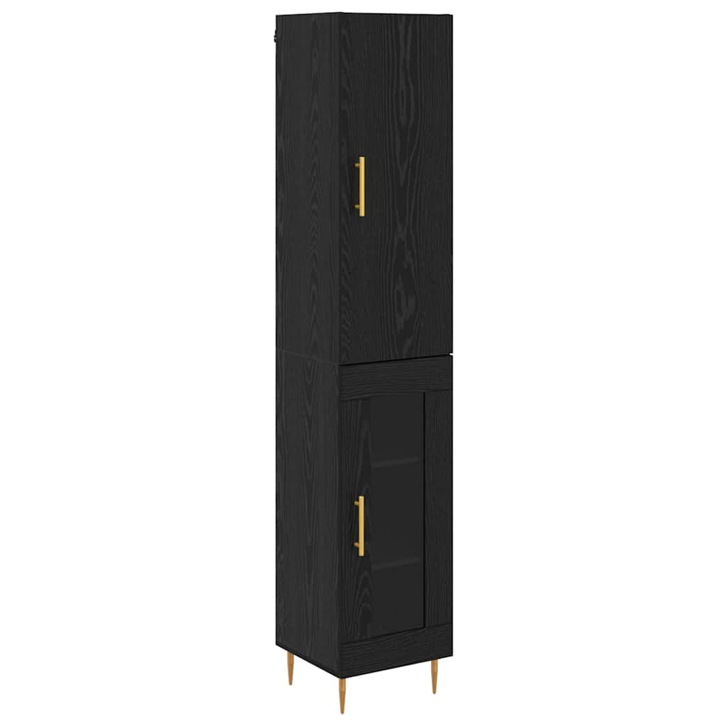 Kõrgushein 2 tk Must tamm 34,5 x 34 x 180 cm Tehispuit