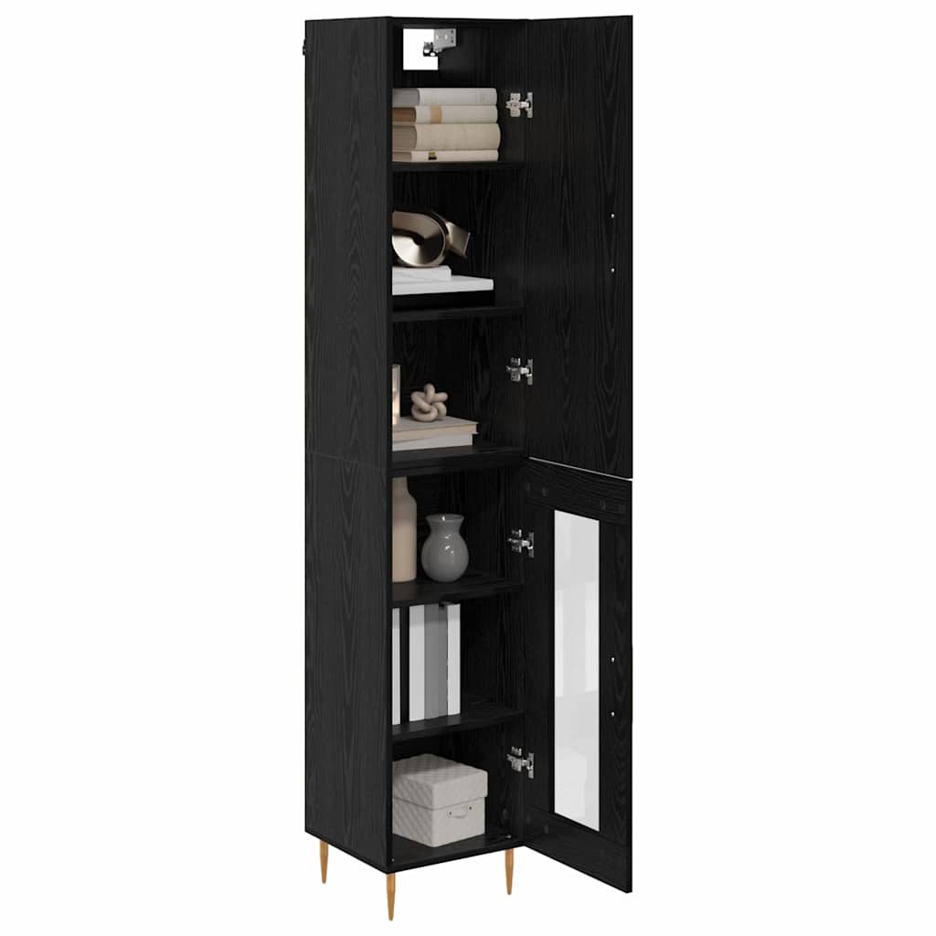 Kõrgushein 2 tk Must tamm 34,5 x 34 x 180 cm Tehispuit