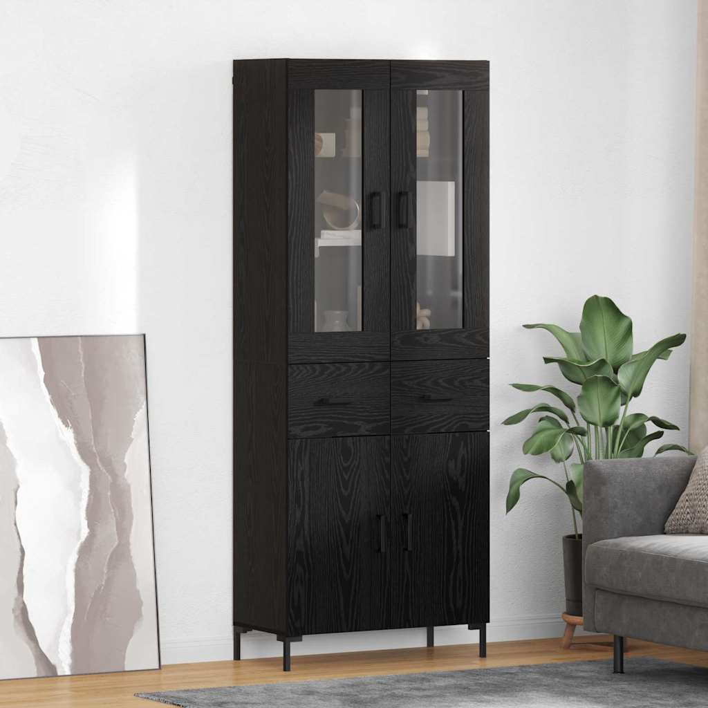 Kõrgushein 2 tk Must tamm 69,5 x 34 x 180 cm Tehispuit