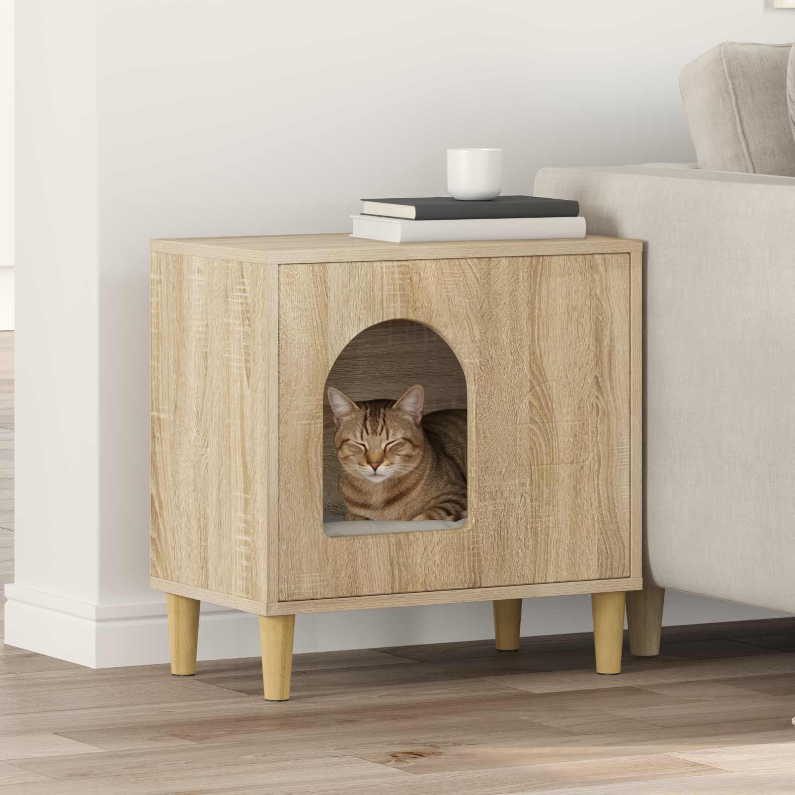 Kassi Maja Sonoma tamm 51 x 30 x 52 cm Tehispuit