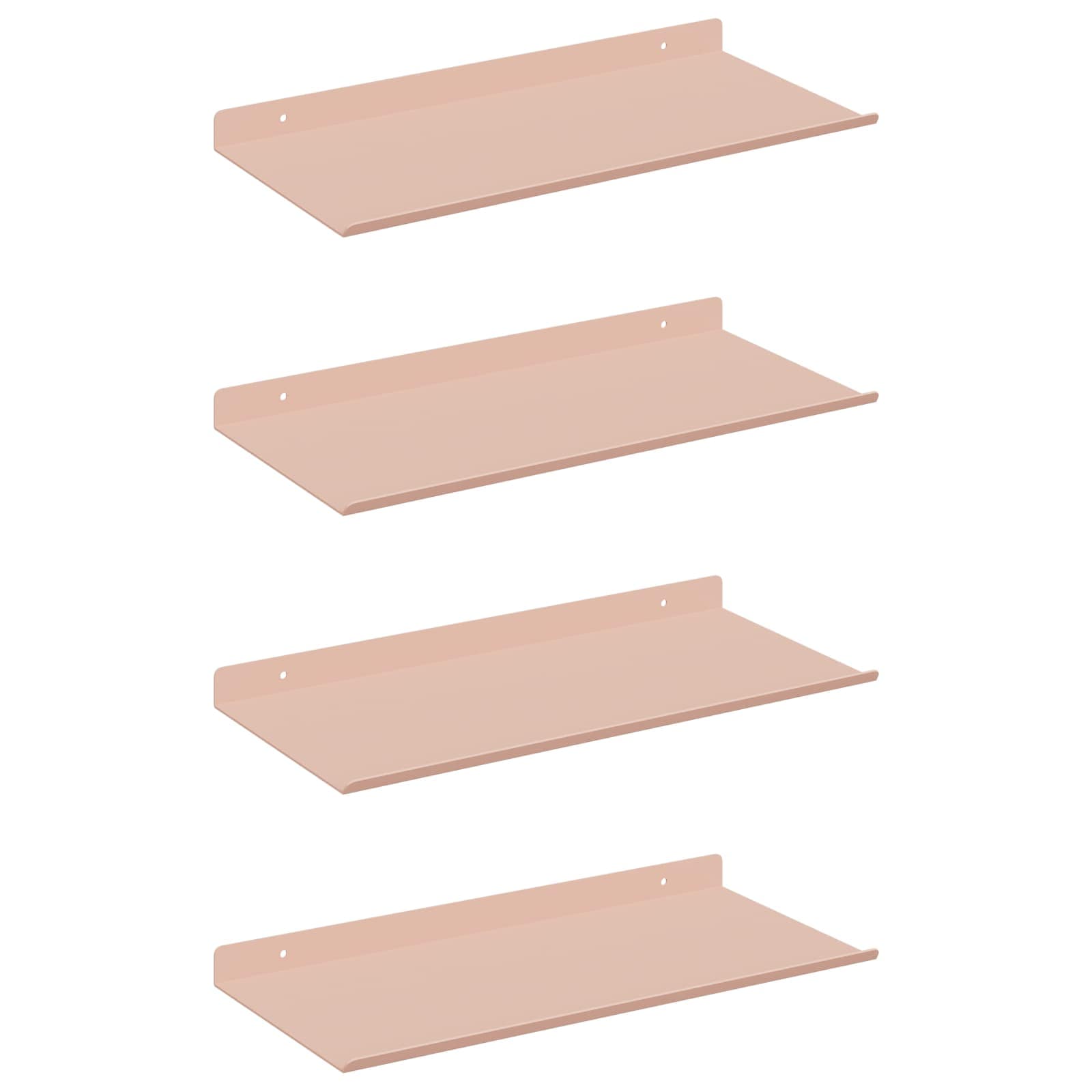 Ujuv riiul 4 tk Roosa 40 x 18 x 2,5 cm Teras